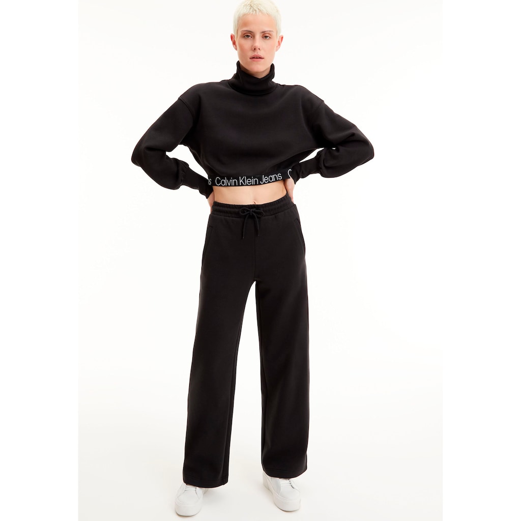 Calvin Klein Jeans Sweatshirt »CONTRAST TAPE LOOSE ROLL NECK« mit Rollkragen