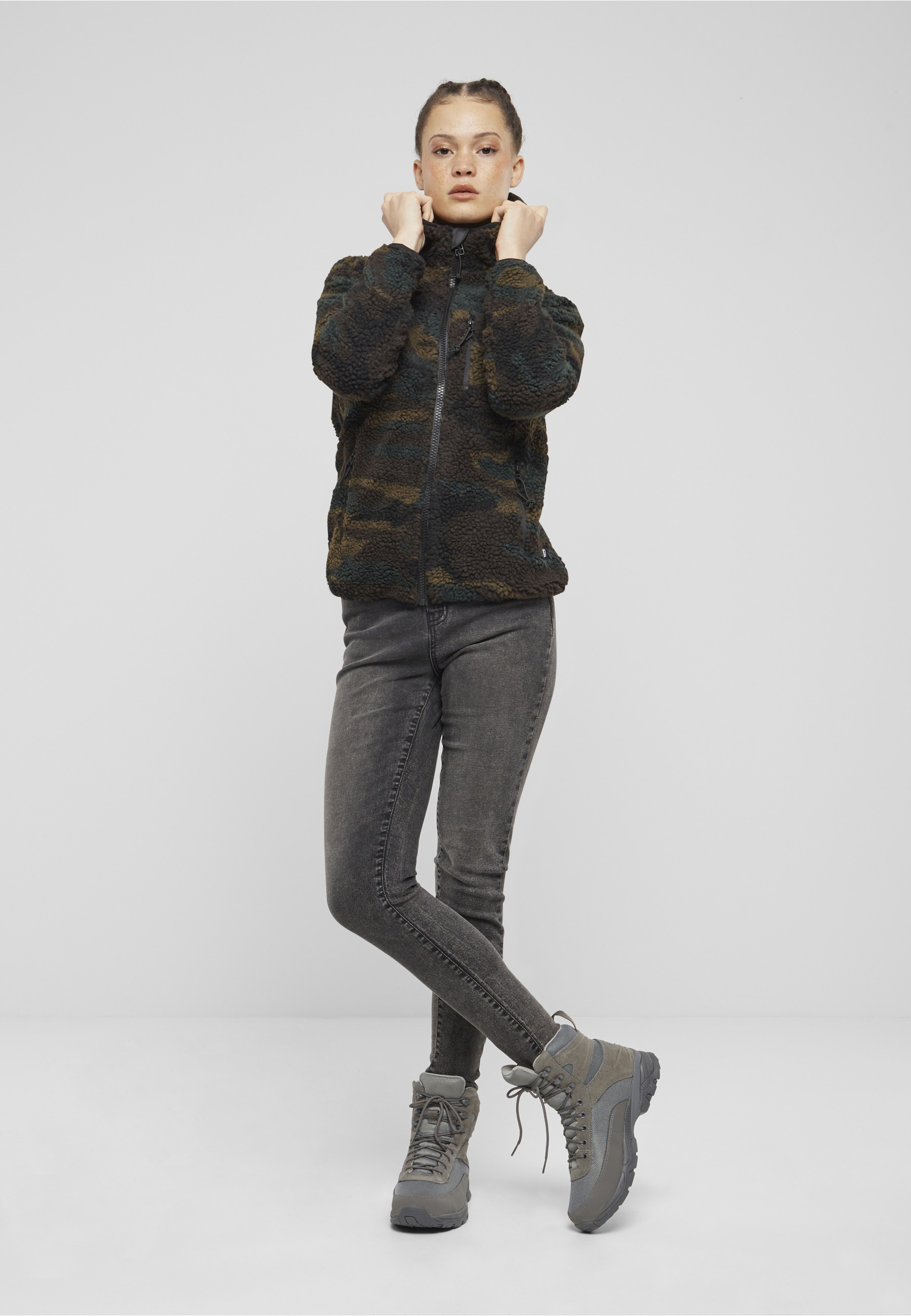 Brandit Allwetterjacke »Brandit Damen Ladies Teddyfleecejacket« 1 Stk. tlg. mit Kapuze