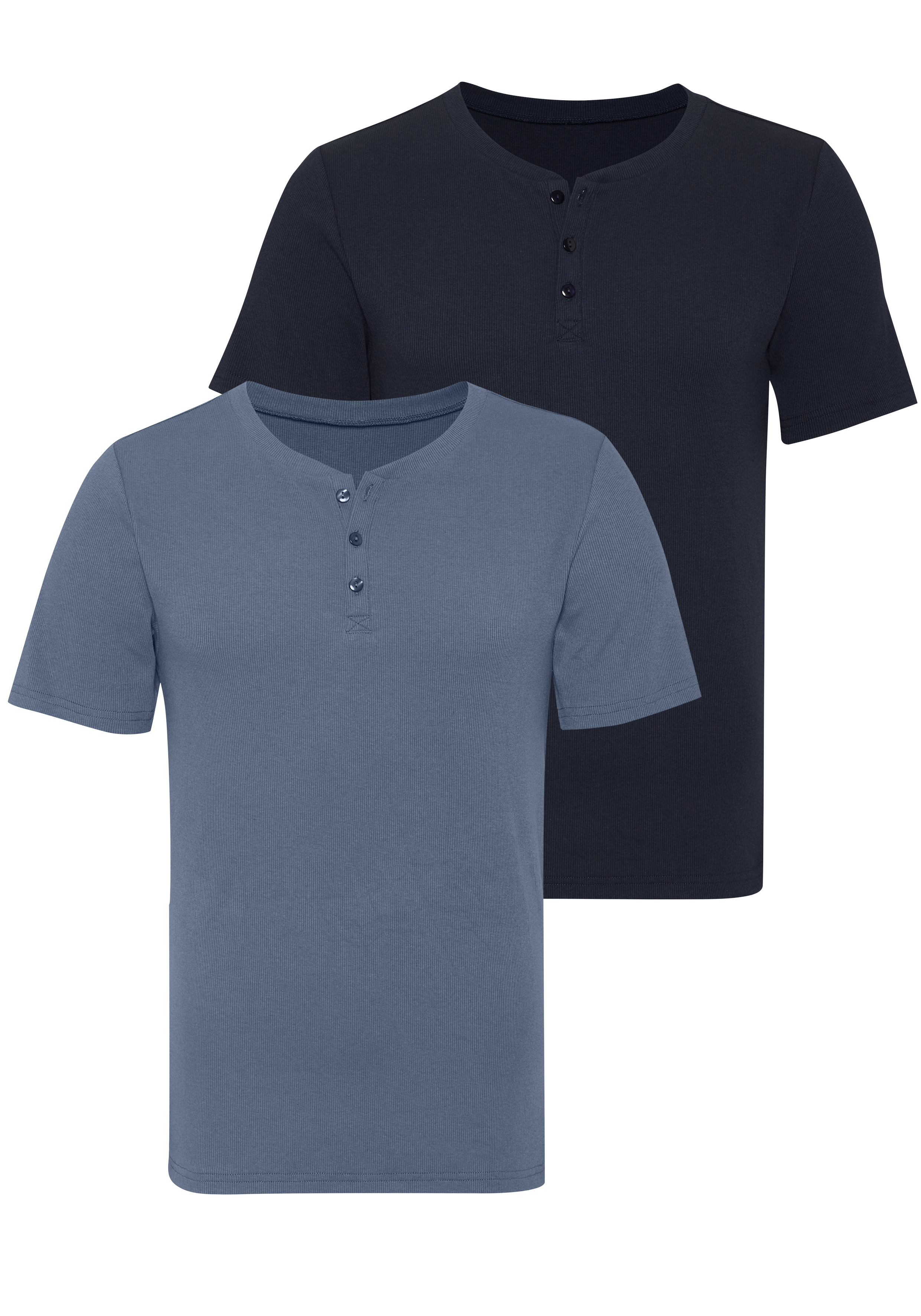 John Devin Unterziehshirt "T-Shirt" Packung, 2 Stk. körpernahe Passform, Baumwollmischung, Kurzarm