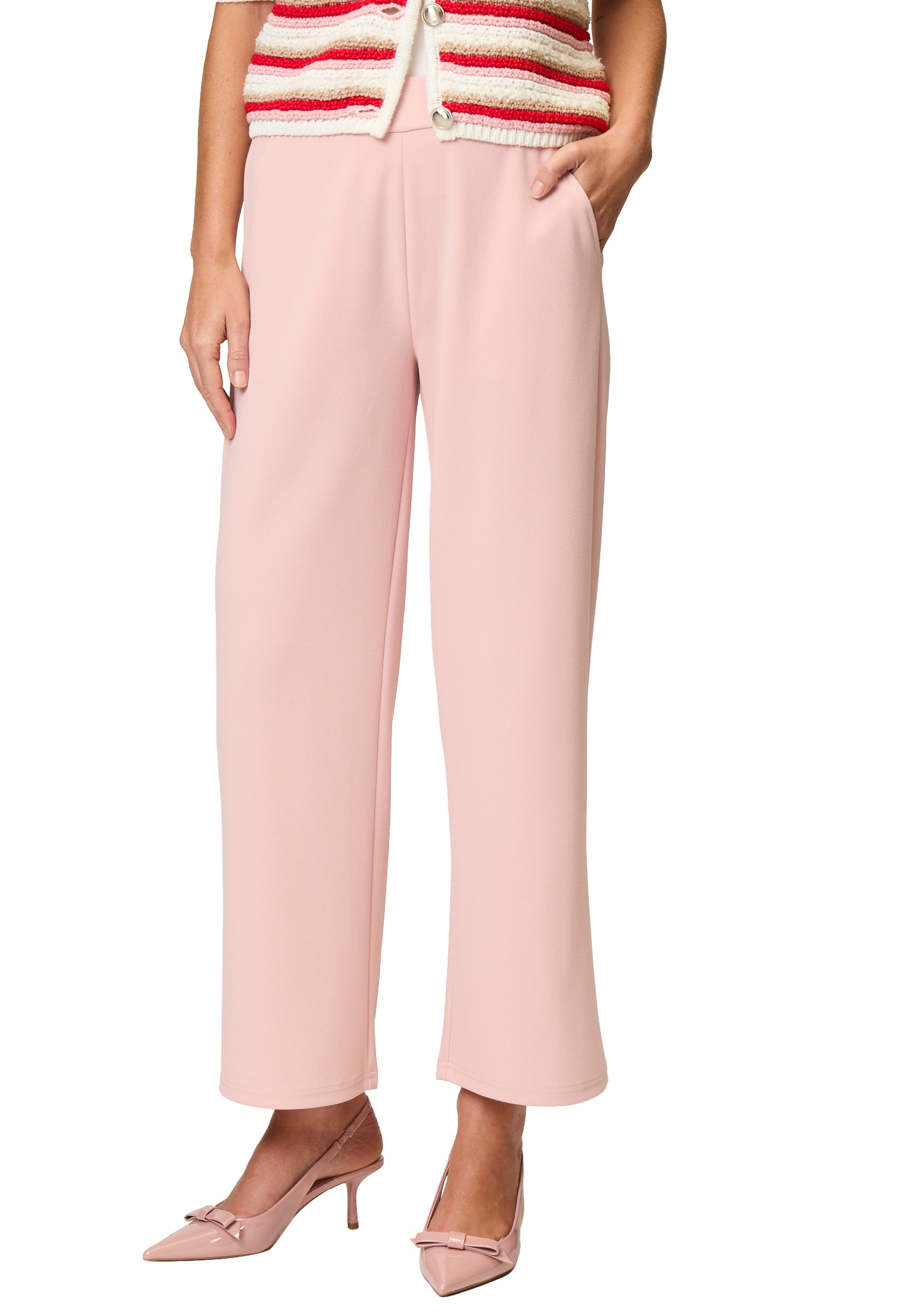 Zero Stoffhose "zero Damen Hose mit Gummizug 28 Inch", Plain/ohne Details günstig online kaufen