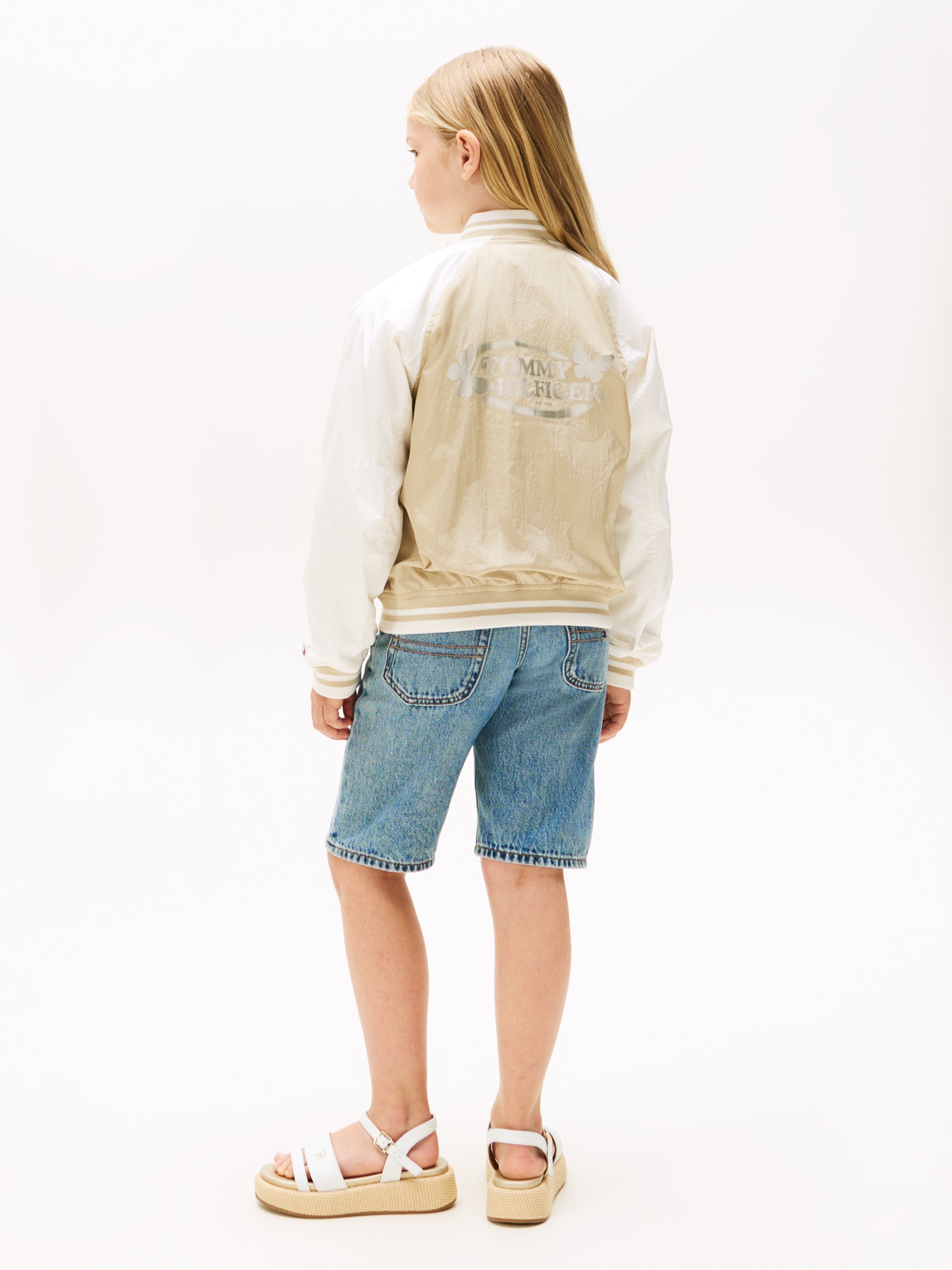 Tommy Hilfiger Blouson »BUTTERFLY GRAPHIC BOMBER JACKET«, für Kinder bis 16 Jahre, mit glänzendem Butterfly-Print
