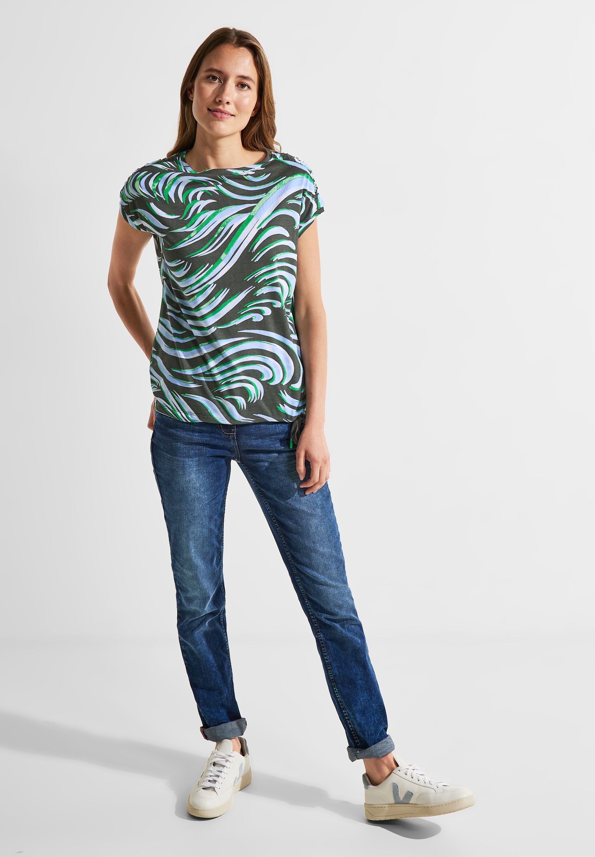 Cecil T-Shirt, BAUR kaufen | aus softem Materialmix