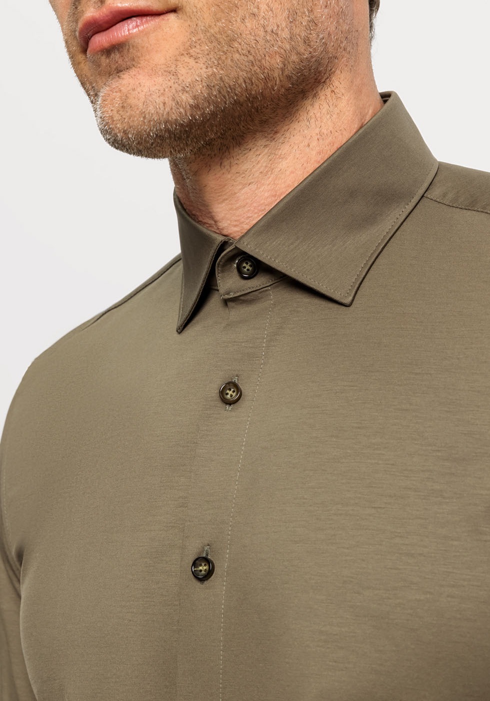 OLYMP Businesshemd »Level Five body fit Jerseyshirt« in Jersey Qualität