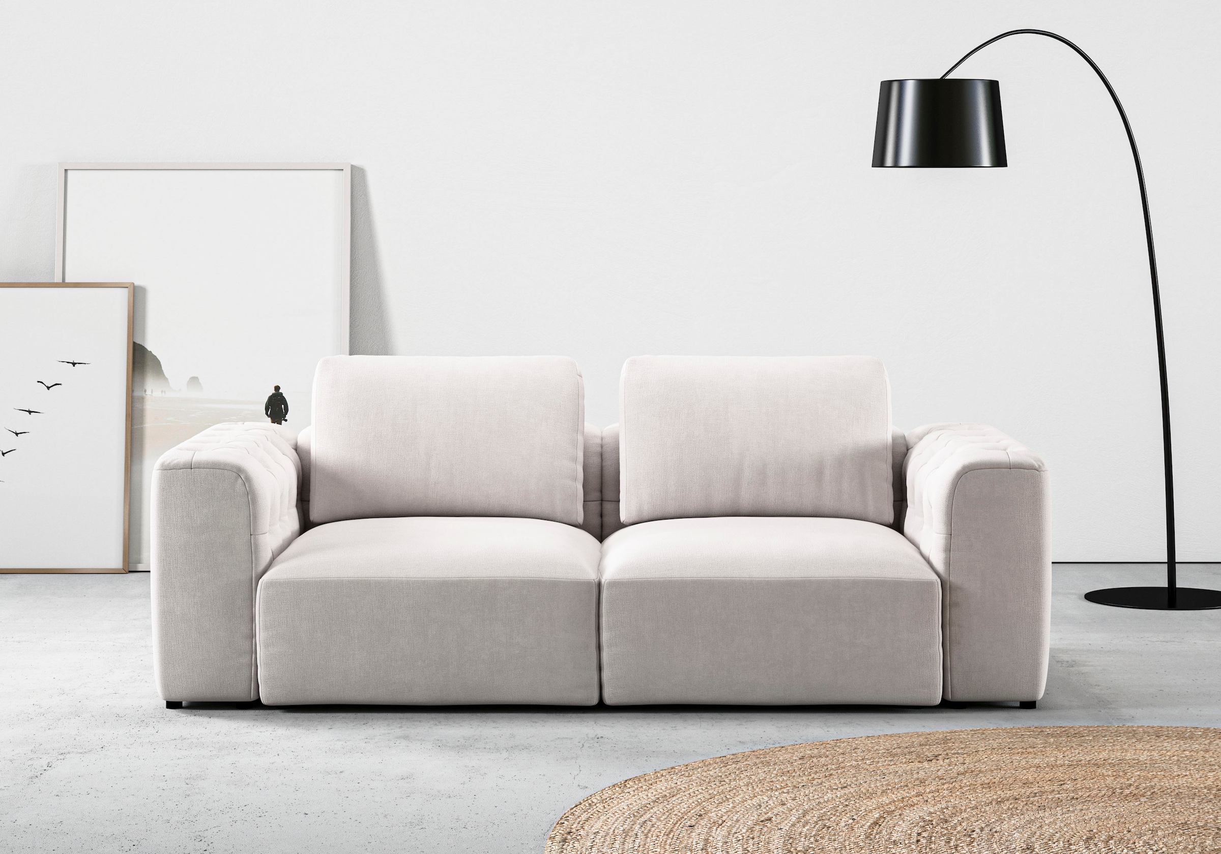 RAUM.ID 2-Sitzer »Cushid«, Modulsofa, bestehend aus 2 Teilen, Breite 218 cm