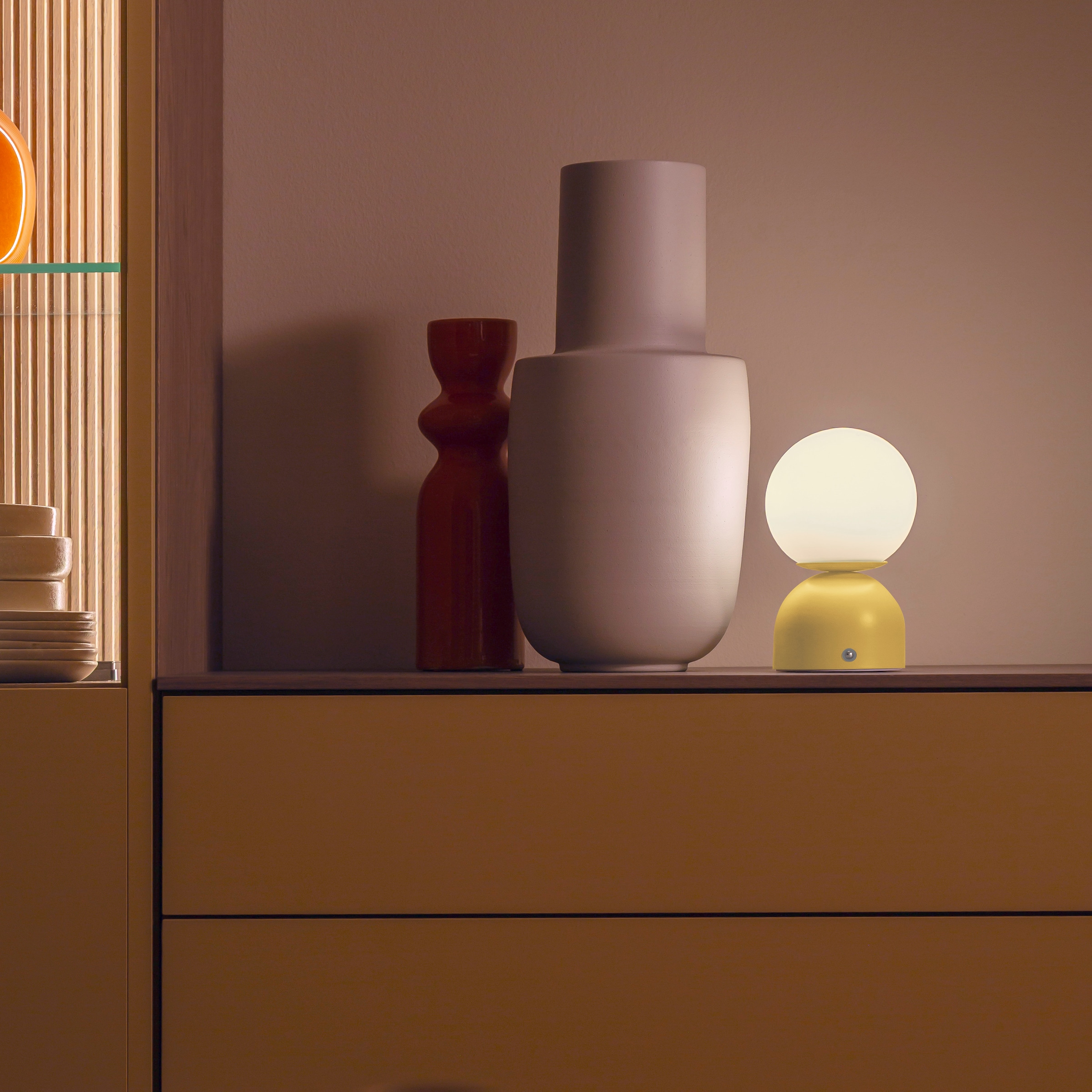 SCHÖNER WOHNEN-Kollektion LED Tischleuchte »RUDI« LED-Board 1 Stk. warmweiß - kaltweiß SCHÖNER WOHNEN Kollektion, CCT 3000-6000K, Touchdimmer, Memoryfunktion