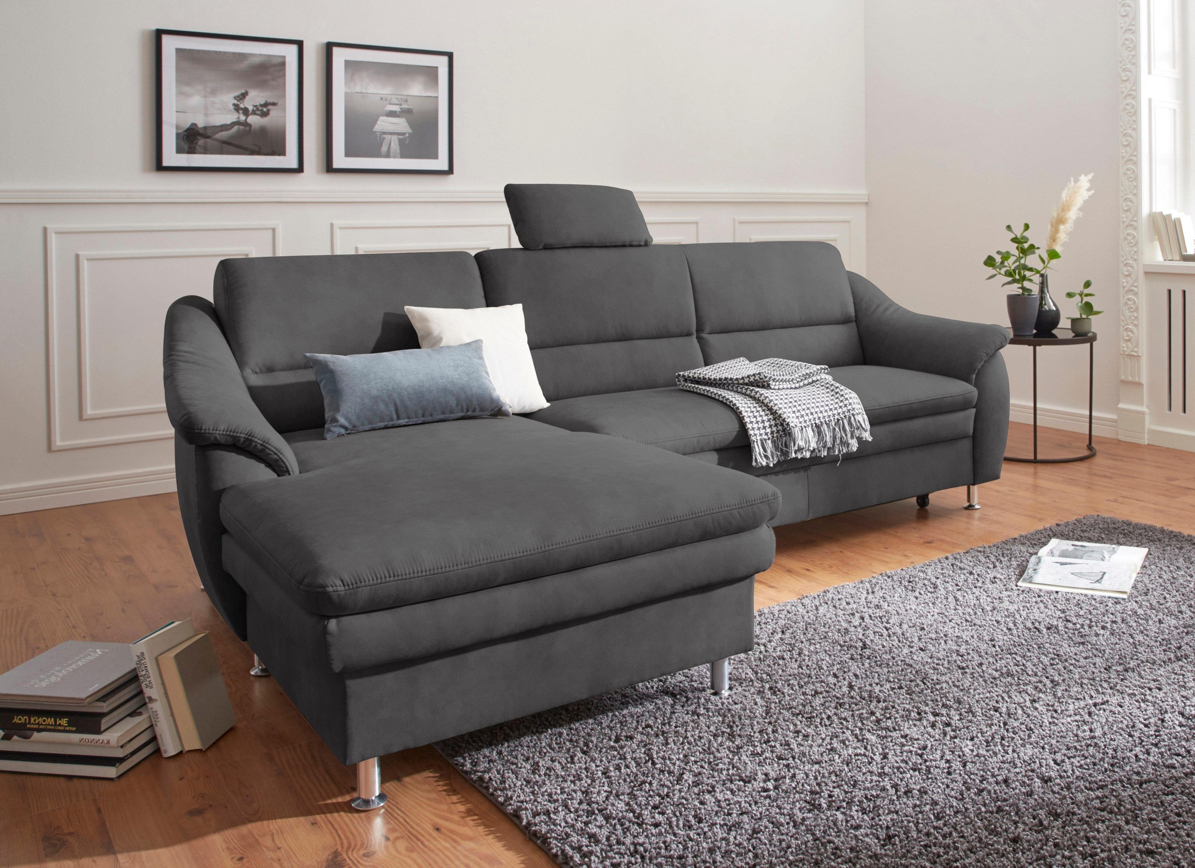 sit&more Ecksofa »Cardoso L-Form«, mit Federkern, wahlweise mit Bettfunktion