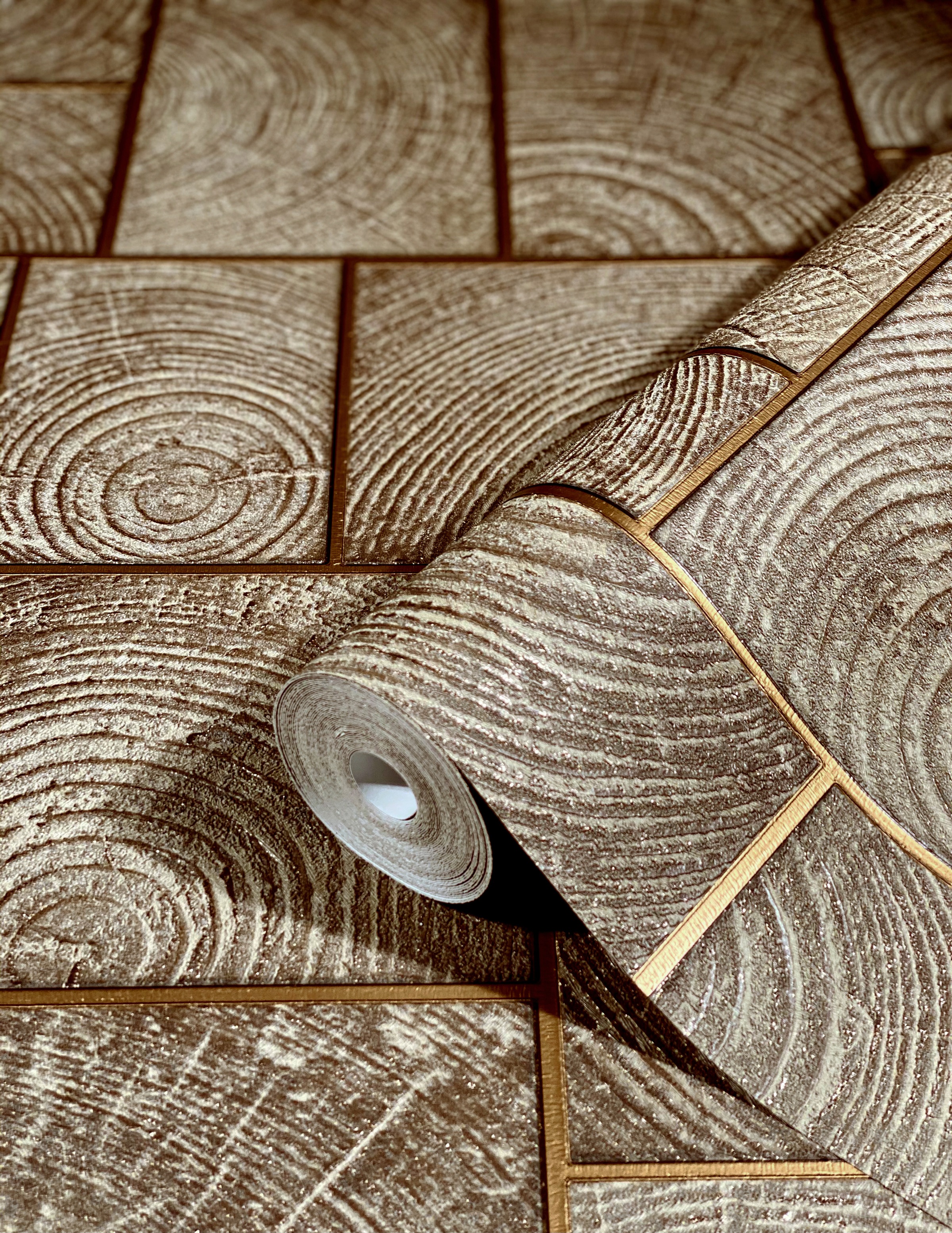 Galerie Wallpaper Wood Block 33251