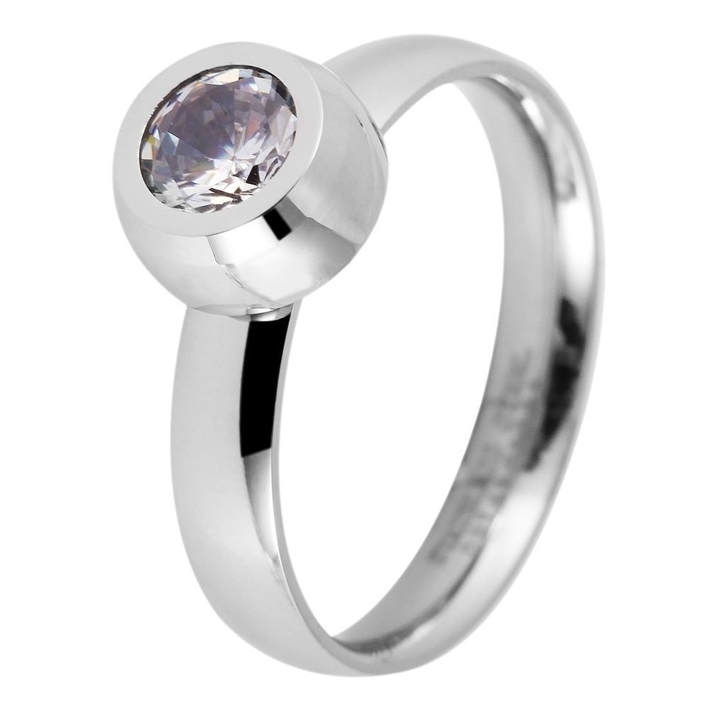 Adelia's Damen Ring Edelstahl Silber Gr. 58