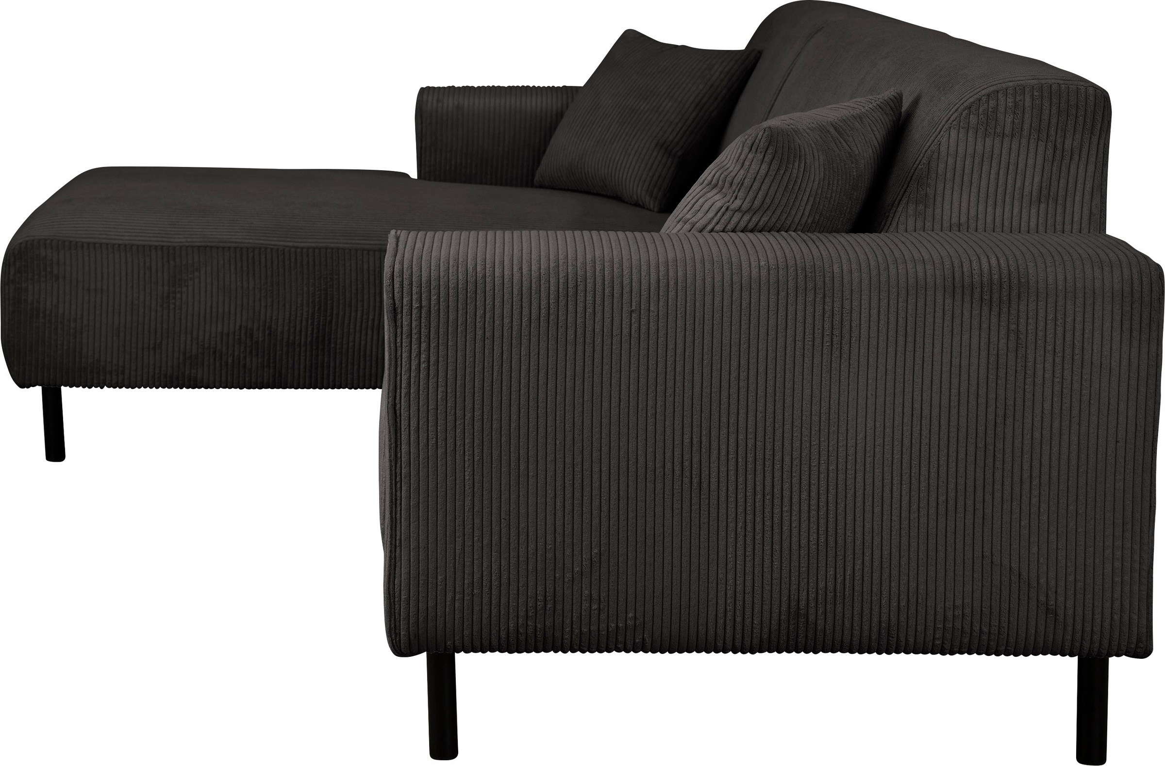 Home affaire Ecksofa »ARROS L-Form mit Wellenunterfederung, Maße B/T/H: 235/163/81 cm«, incl. Zierkissen, mit Recamiere rechts/links bestellbar, auch in Cord
