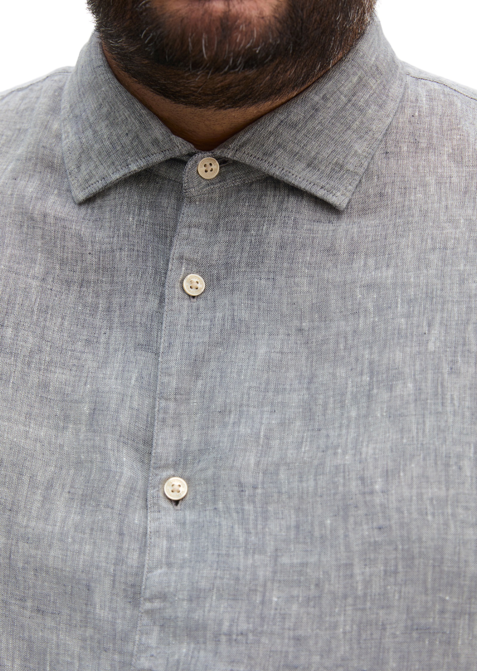 Marc O'Polo Langarmhemd »aus feinem Leinen-Chambray«
