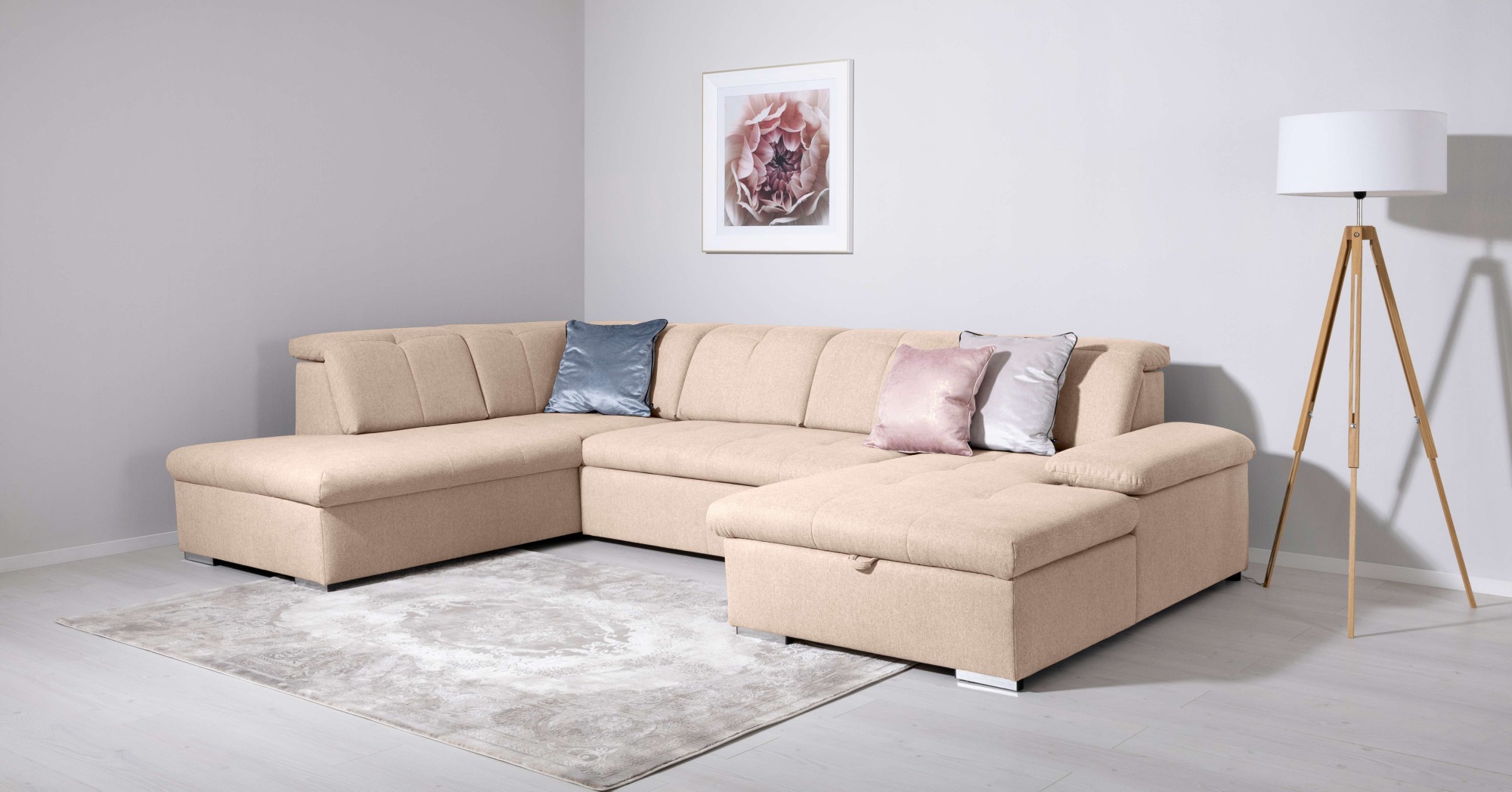 Home affaire Sofa »KARDA B/T/H: 328/215/95 cm Liege...