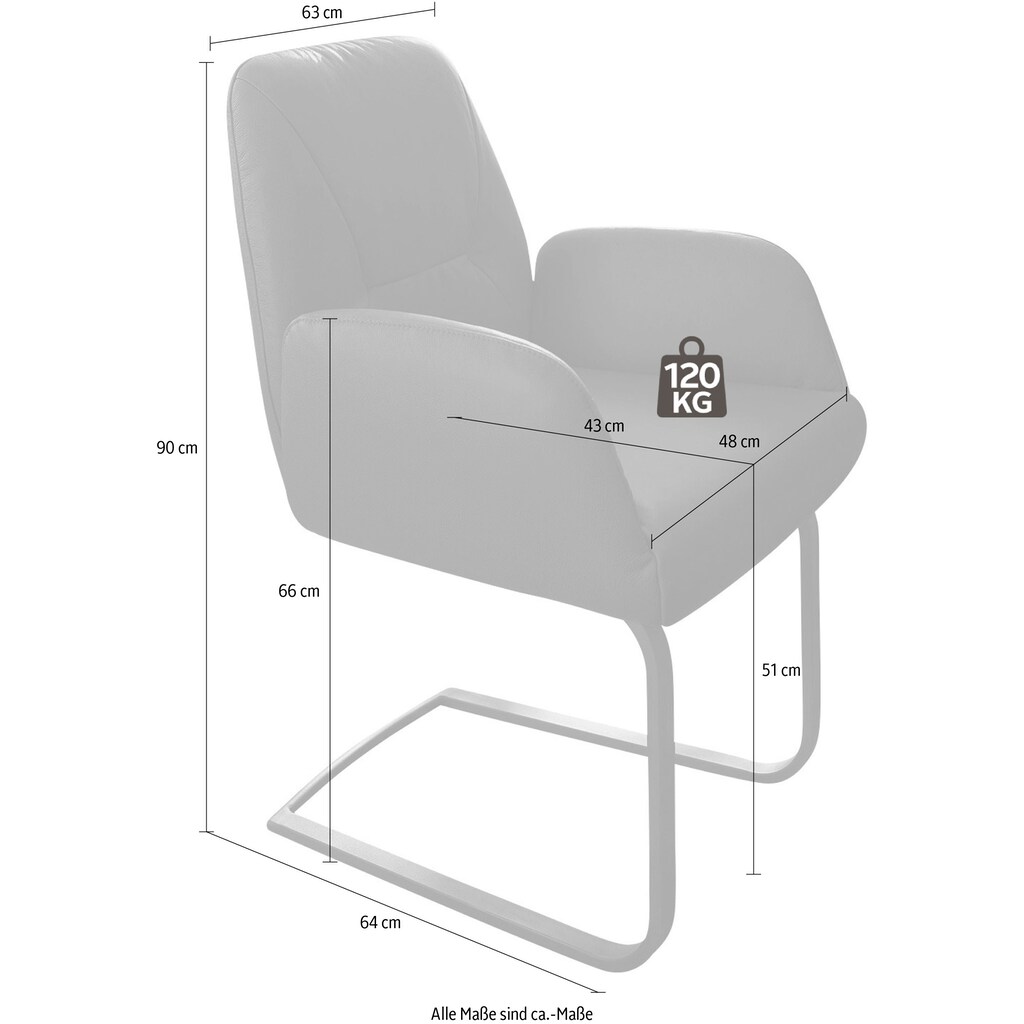 W.SCHILLIG Freischwinger »ole«, (Set), 2 St., Longlife Xtra-Leder Z69