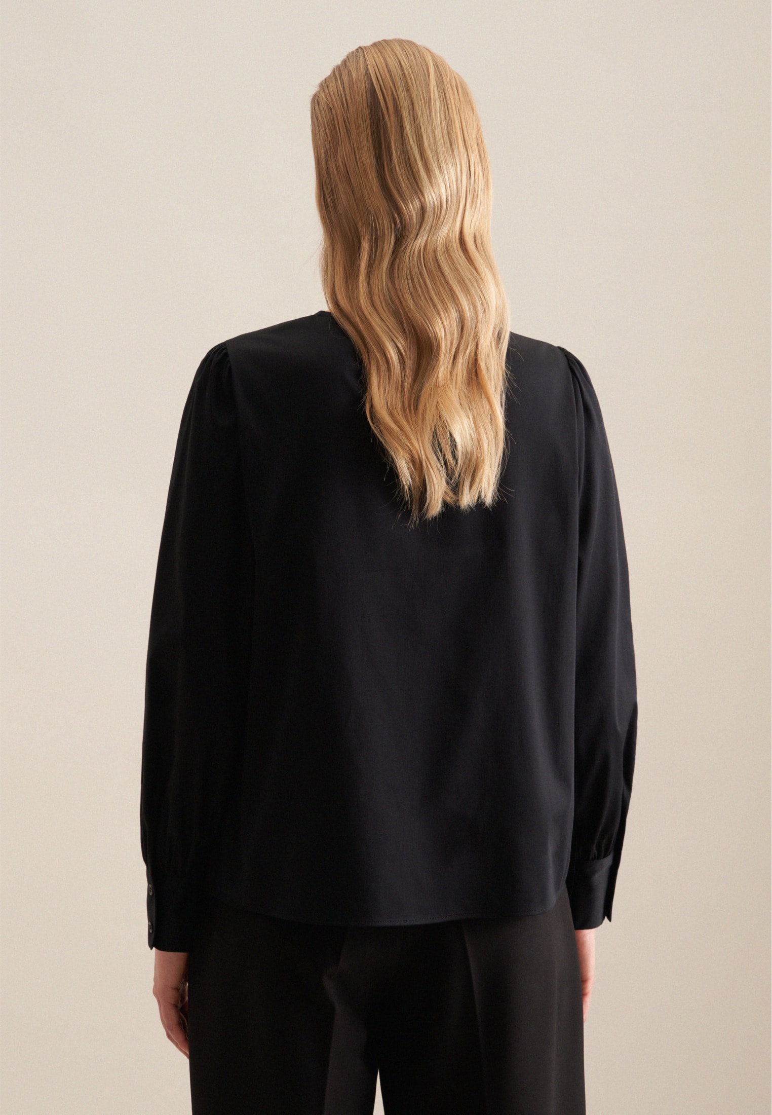 seidensticker Shirtbluse »Schwarze Rose«, Langarm Rundhals Uni