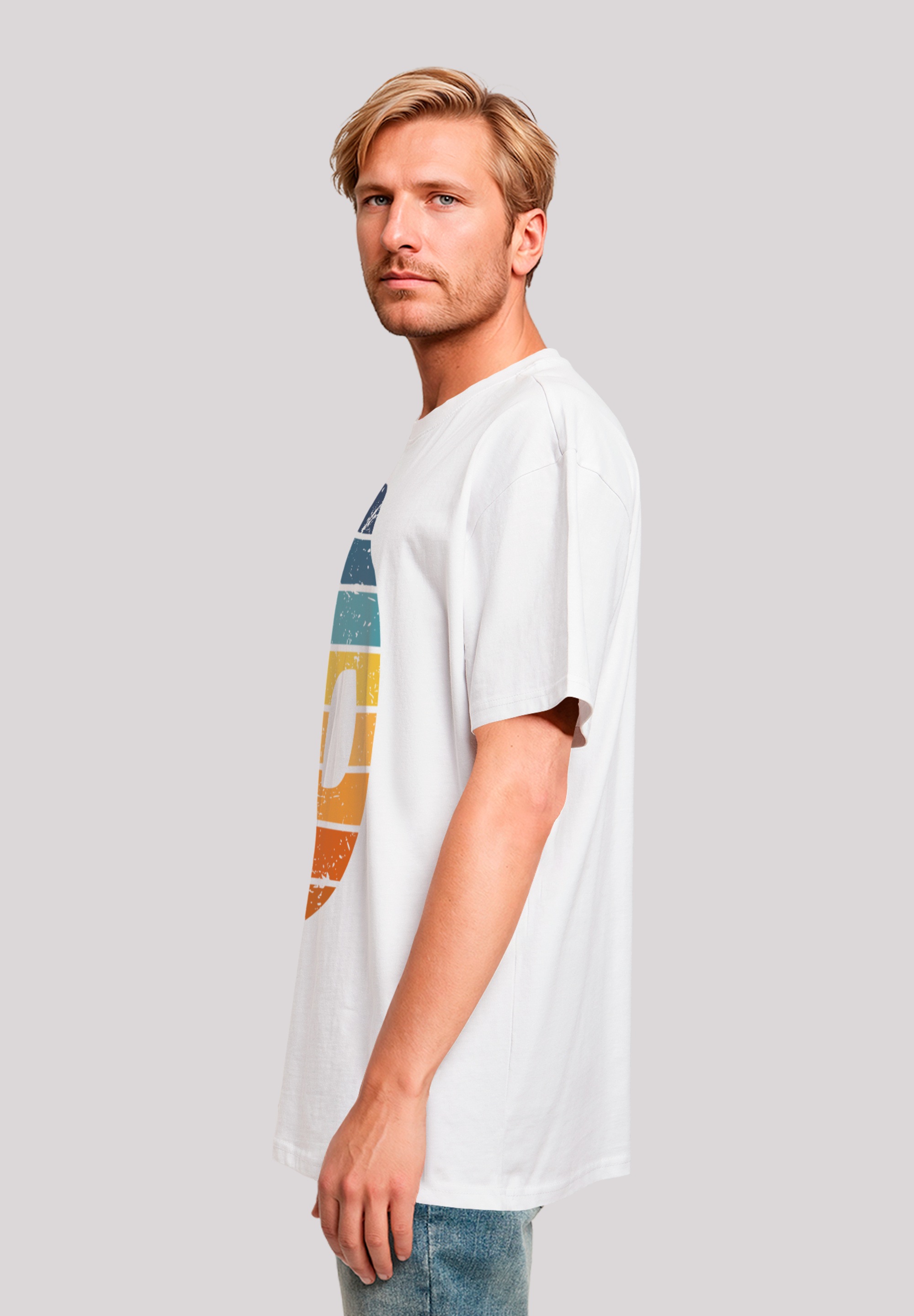 F4NT4STIC T-Shirt »Alien Sonnenuntergang Retro«, Premium Qualität