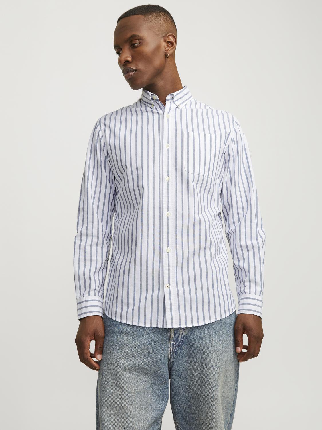 Jack & Jones PlusSize "JJEOXFORD SHIRT L/S S21 NOOS PLS" mit Brusttasche