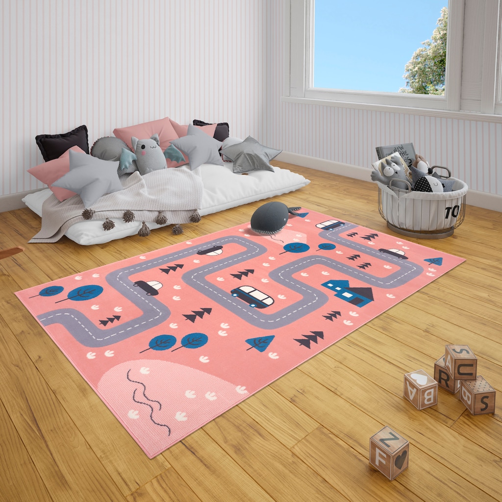 HANSE Home Kinderteppich »Dream Street«, rechteckig, Teppich, Spielteppich, Spielunterlage, Straße, Kinderzimmer, Kurzflor