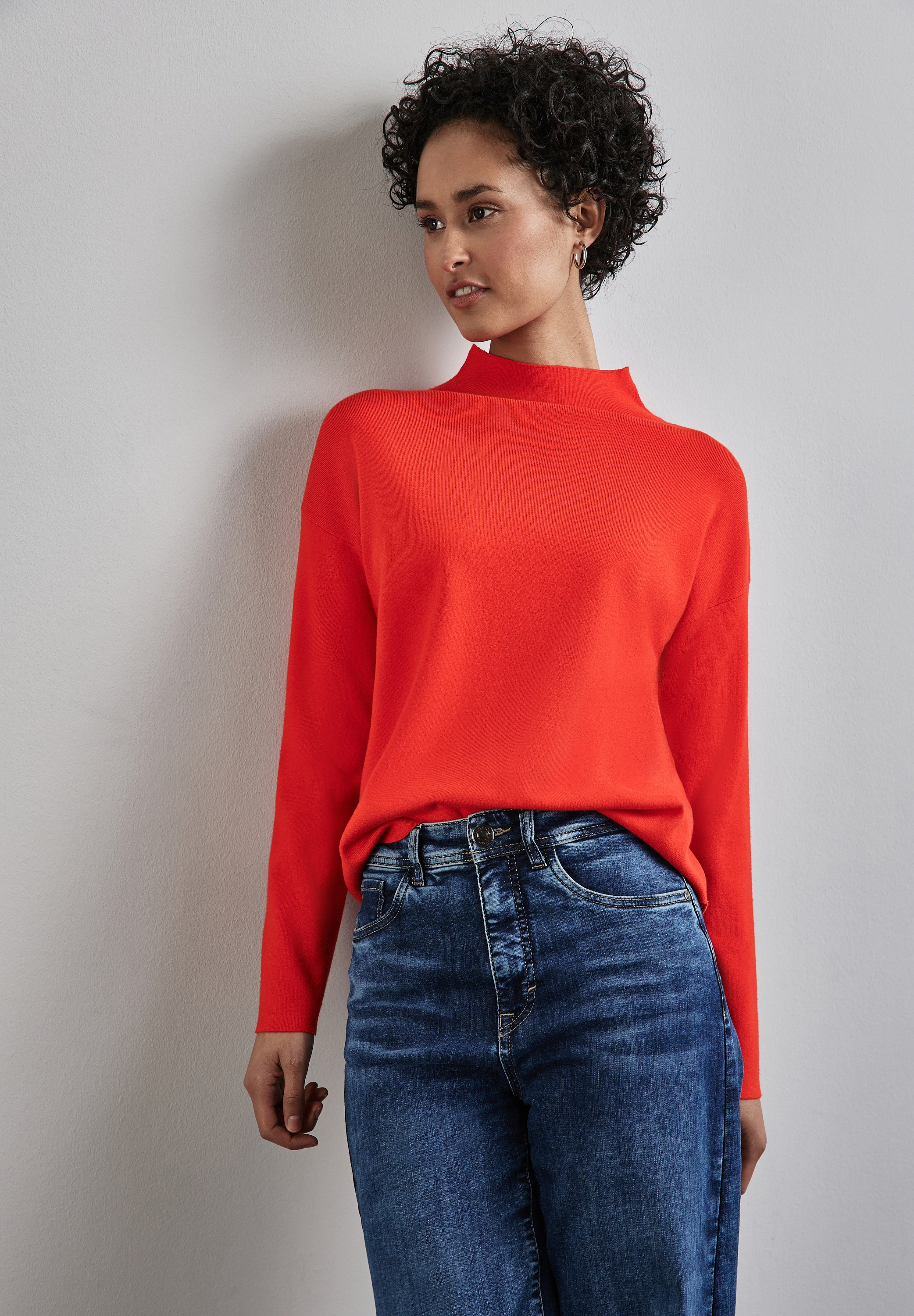 STREET ONE Megztinis su Stehkragen