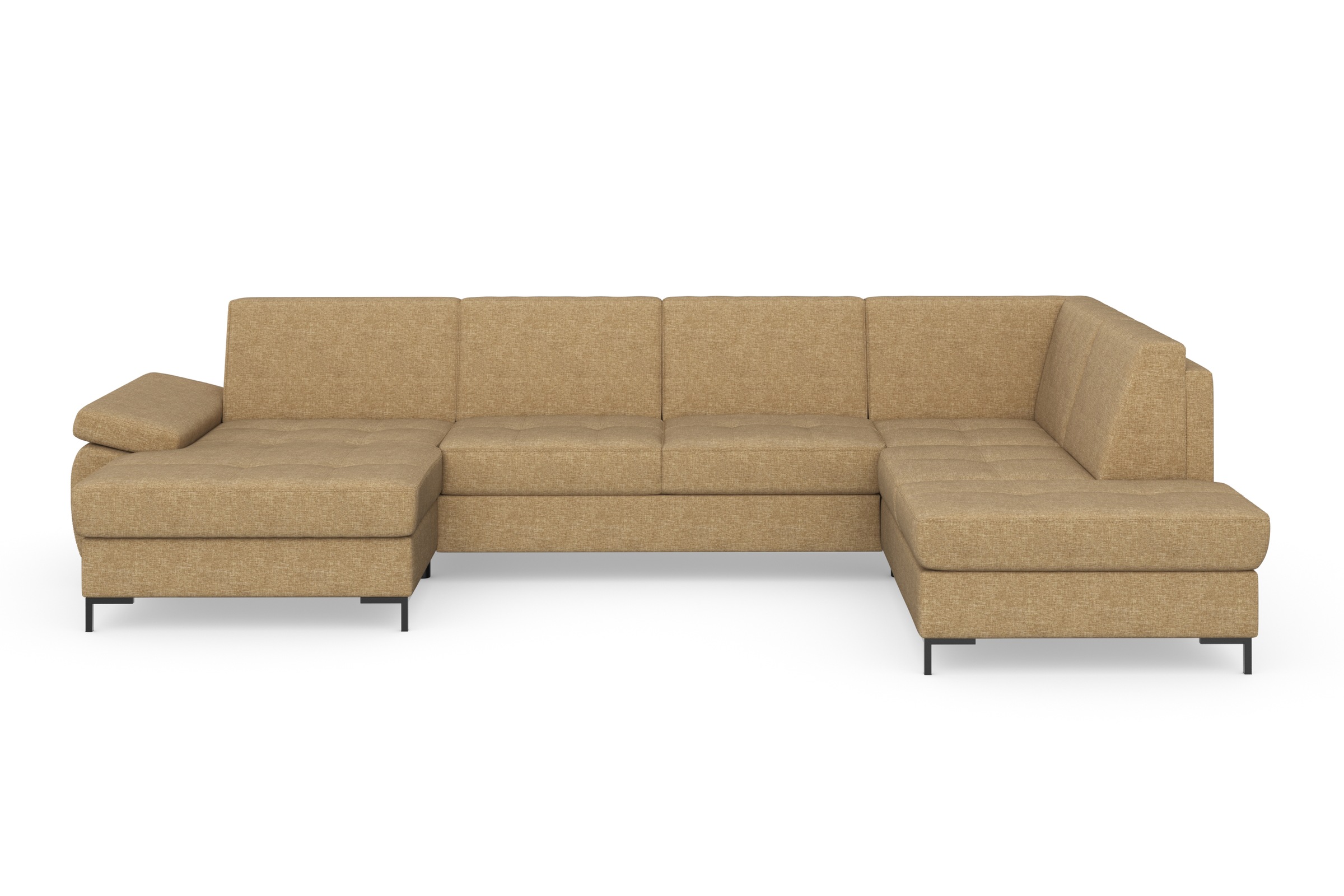 DOMO collection Wohnlandschaft »Capelo U-Form«, mit Armteilverstellung, wahlweise mit Bettfunktion, Federkern