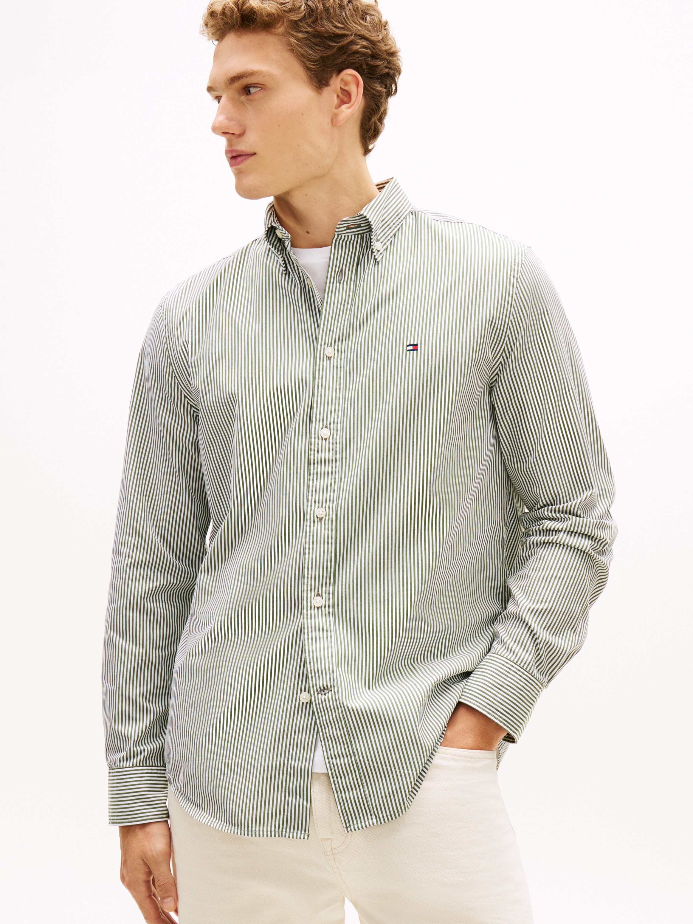 Tommy Hilfiger Langarmhemd "CORE FLEX POPLINE CLASSIC STRIPE" regular fit, günstig online kaufen