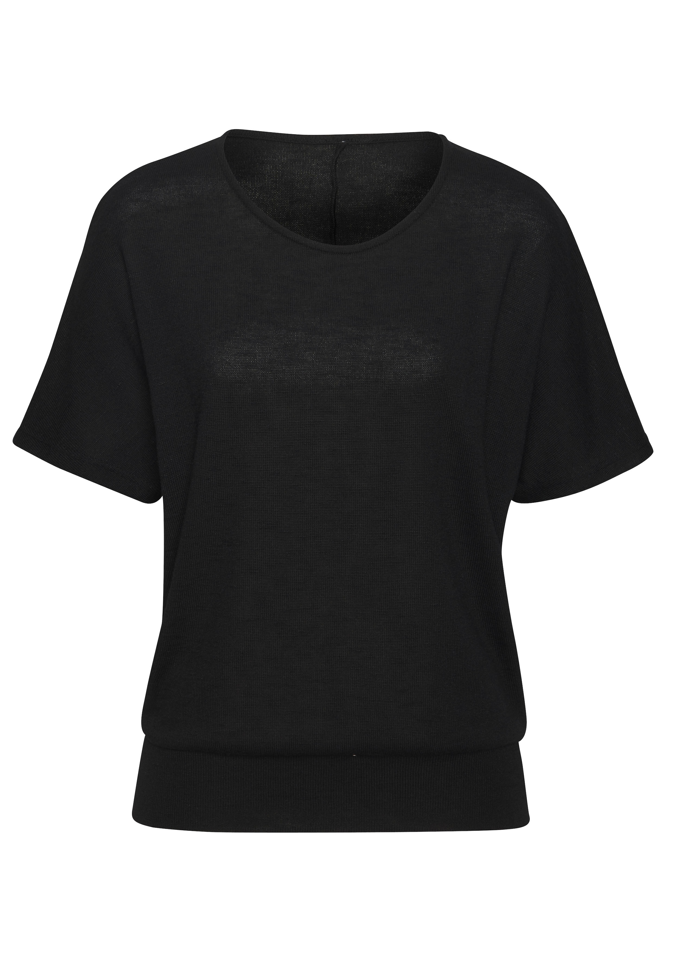 Vivance Kurzarmshirt »mit breitem Bund«, aus weichem Viskose-Feinstrick