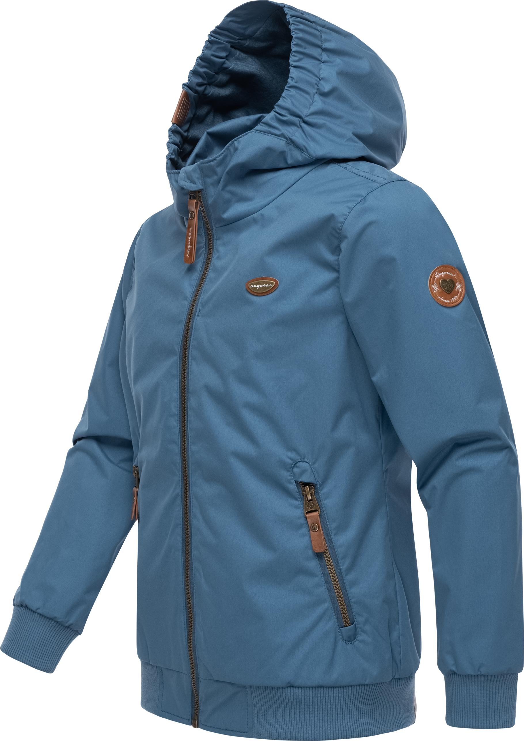 Ragwear Outdoorjacke »Kristla II«, mit Kapuze, Stylische, einfarbige Mädchen Übergangsjacke