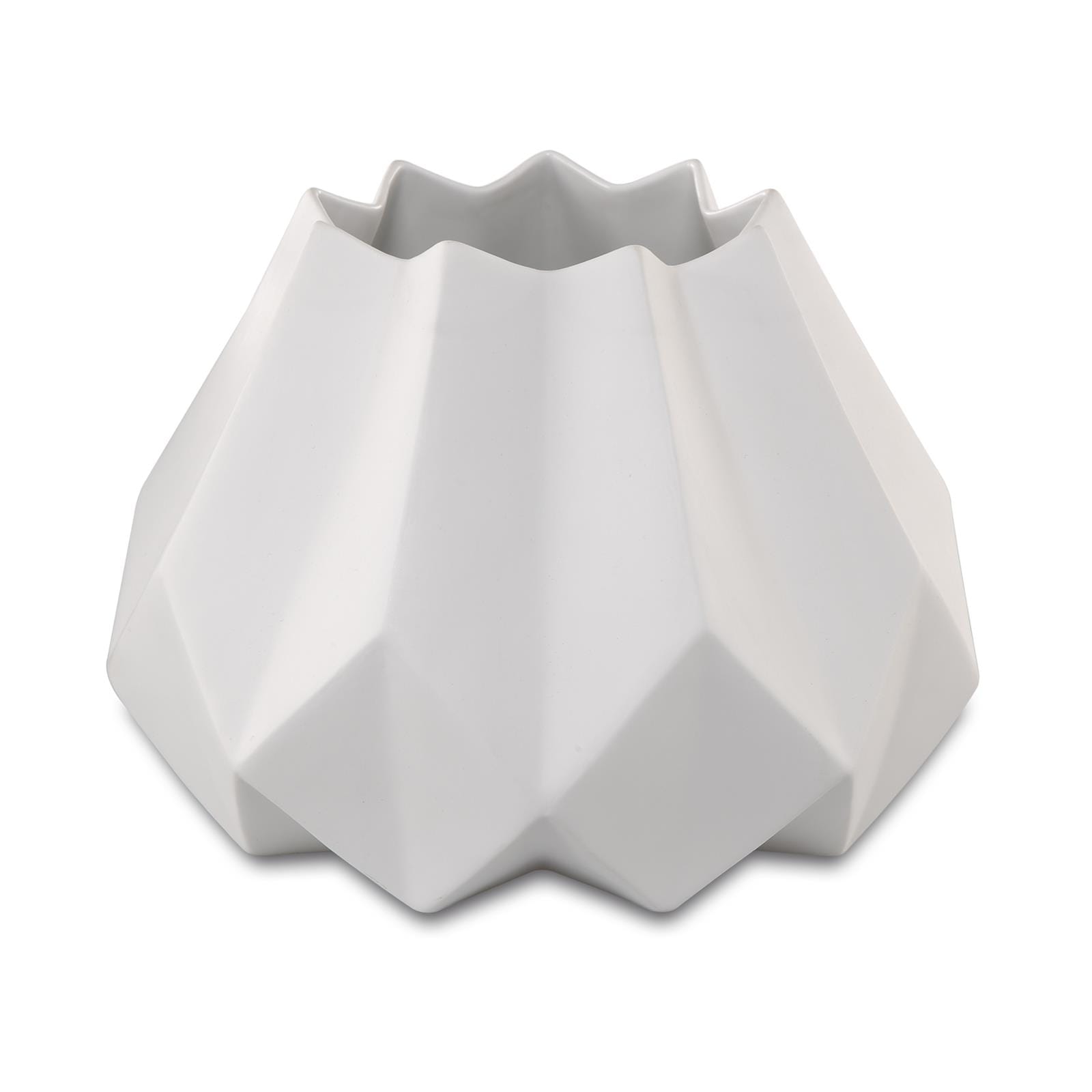 GOEBEL Dekovase "Vase Polygono Star 19 cm weiß", B/H/T: 25,5cm x 19cm x 25,5cm Ø 25,5cm, weiß, Vasen, Abwischbar