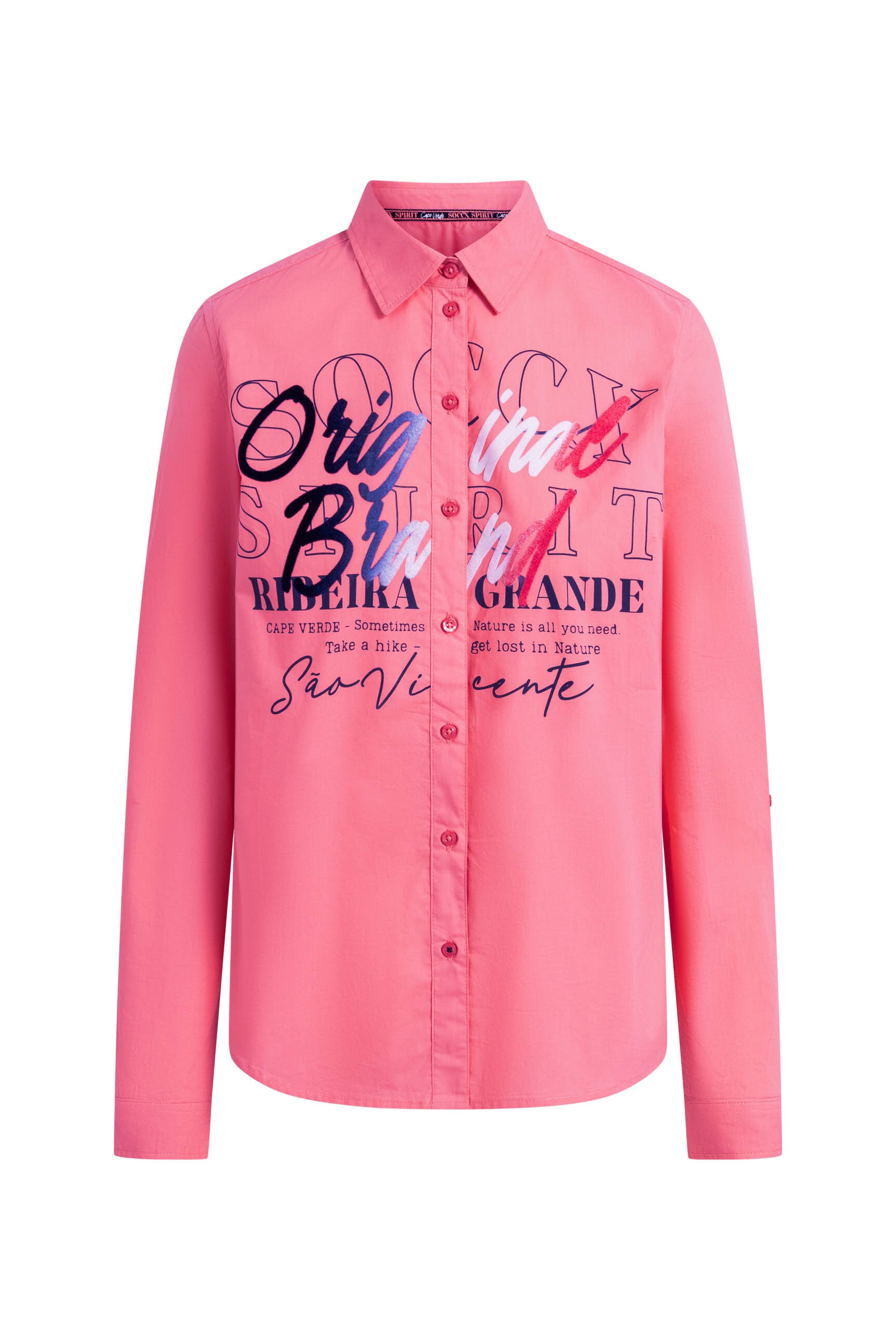 SOCCX Langarmbluse im Turn-Up-Look