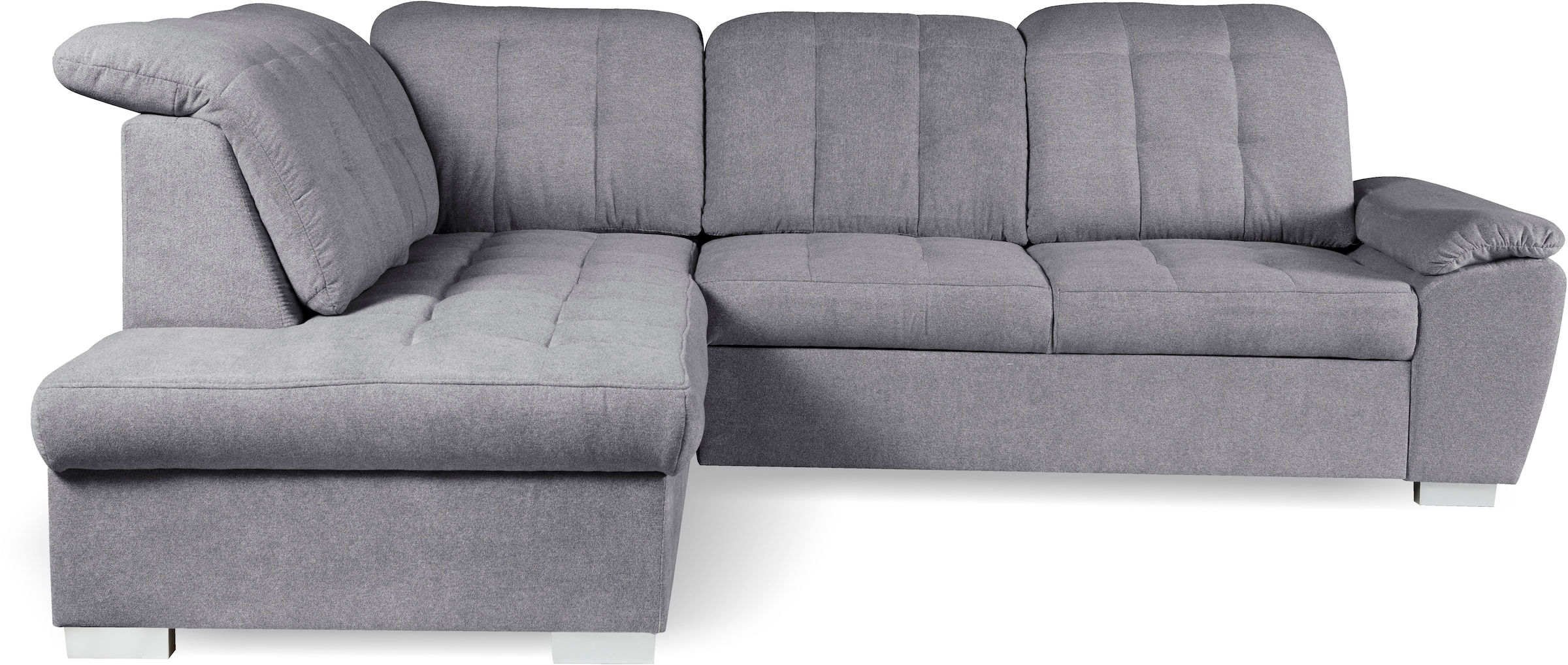 WERK2 Ecksofa »Brindisi, bequem und komfortabel, L-Form«, mit verstellbaren Kopfteilen, Bettfunktion & Bettkasten
