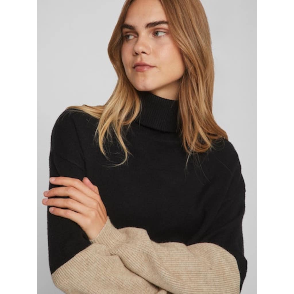 Vila Rollkragenpullover »VIRIL BLOCKING ROLL-NK L/S KNIT TOP-NOOS«