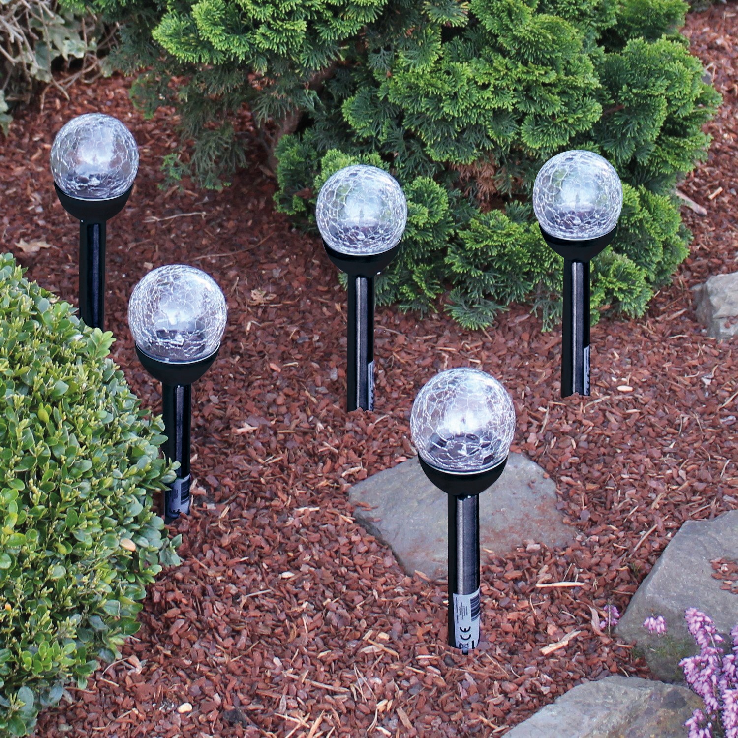 Think@Pets Gartenleuchte »BALLS«, Leuchtmittel LED-Board | LED fest integriert, Set, 5 Stück