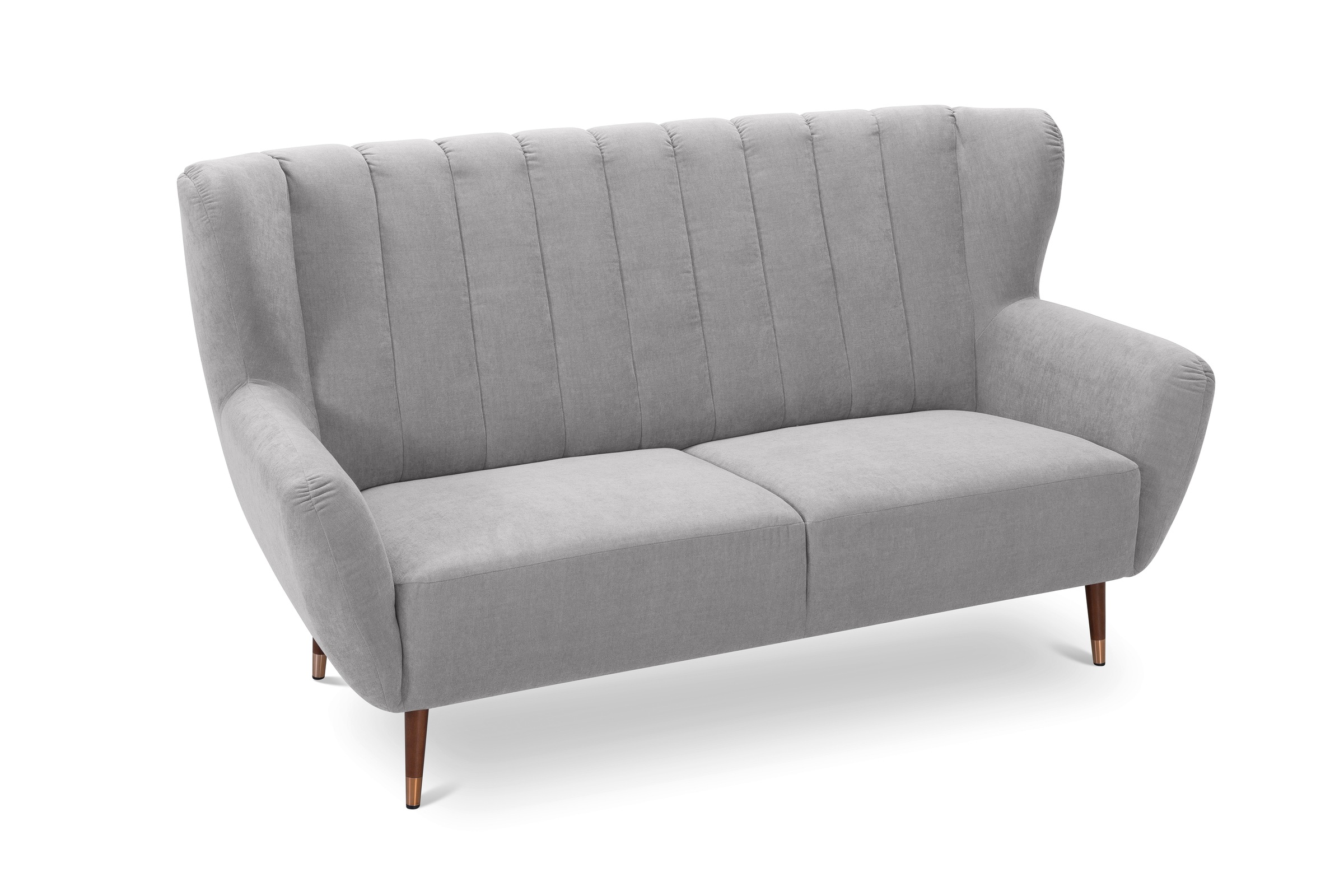 exxpo - sofa fashion 3-Sitzer »Polly, bequem mit hoher Rückenlehne, hohe Füße, Ohrensesselcouch«, Küchensofa, mit hochwertigen Bezügen