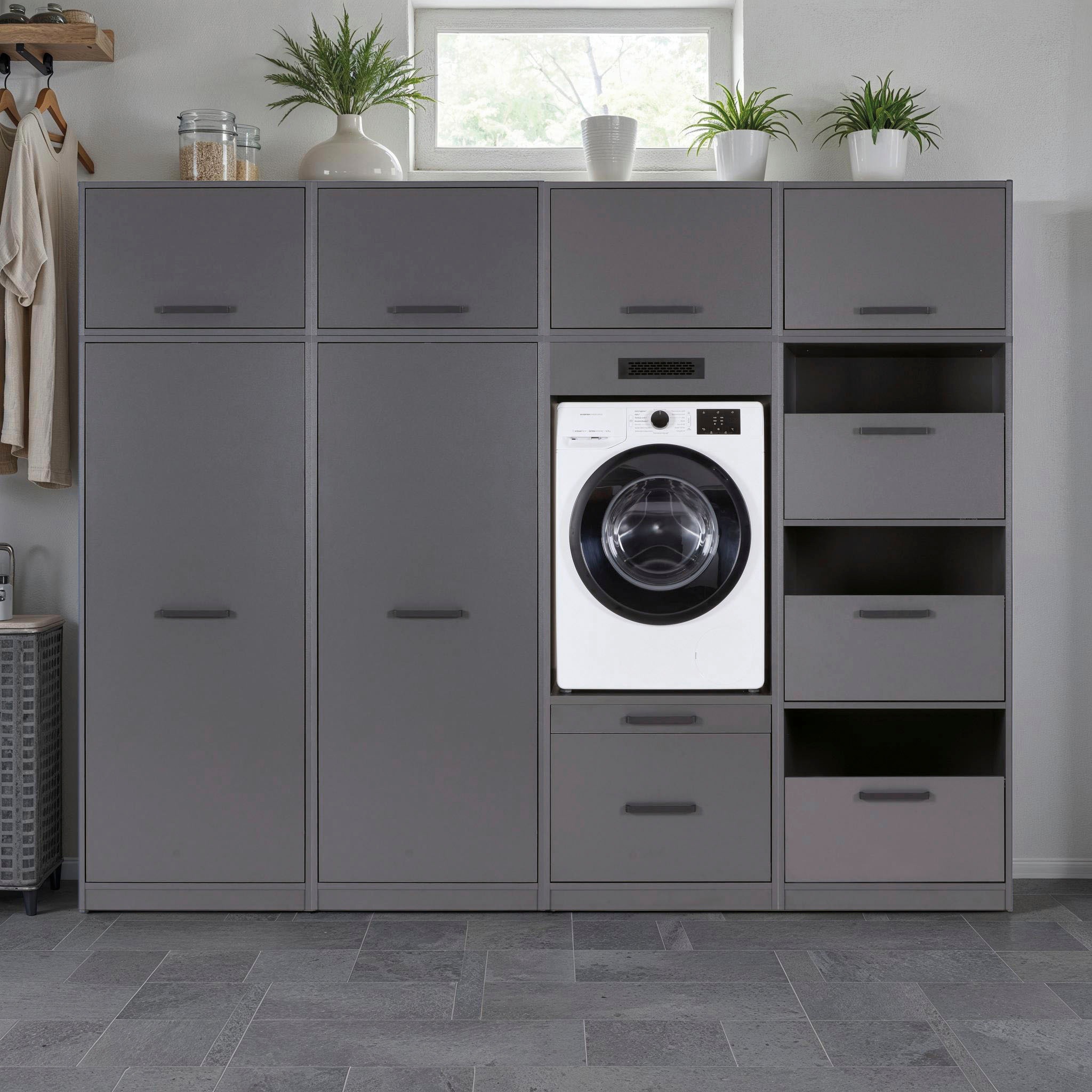 Inter Link Mehrzweckschrank-Set »Norela, Waschmaschinenumbauschrank, Geräteschrank mit Wäscheschrank« 8 Stk. tlg.