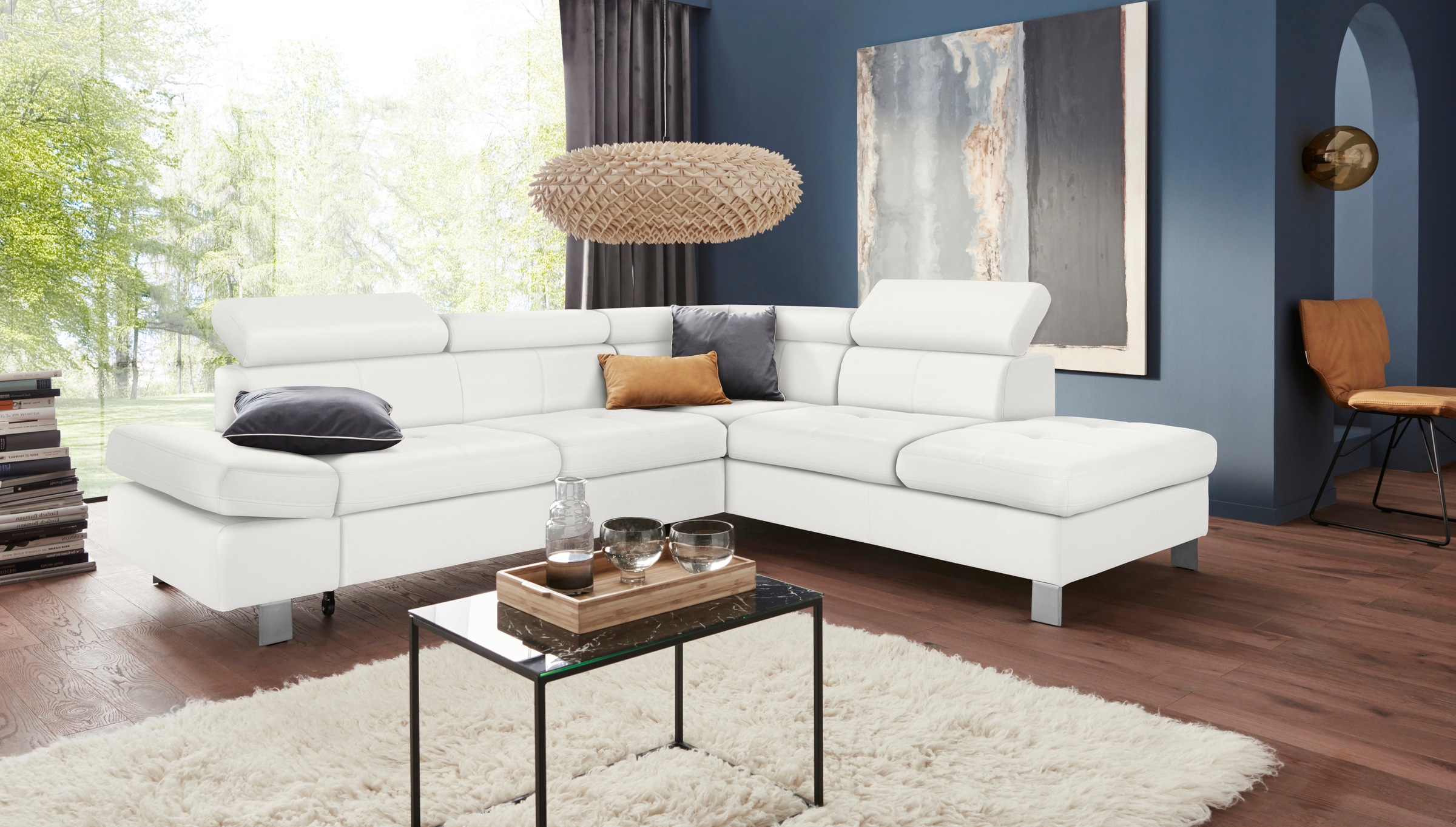 exxpo - sofa fashion Ecksofa "Fiji, L-Form", mit Kopf- bzw. Rückenverstellu günstig online kaufen