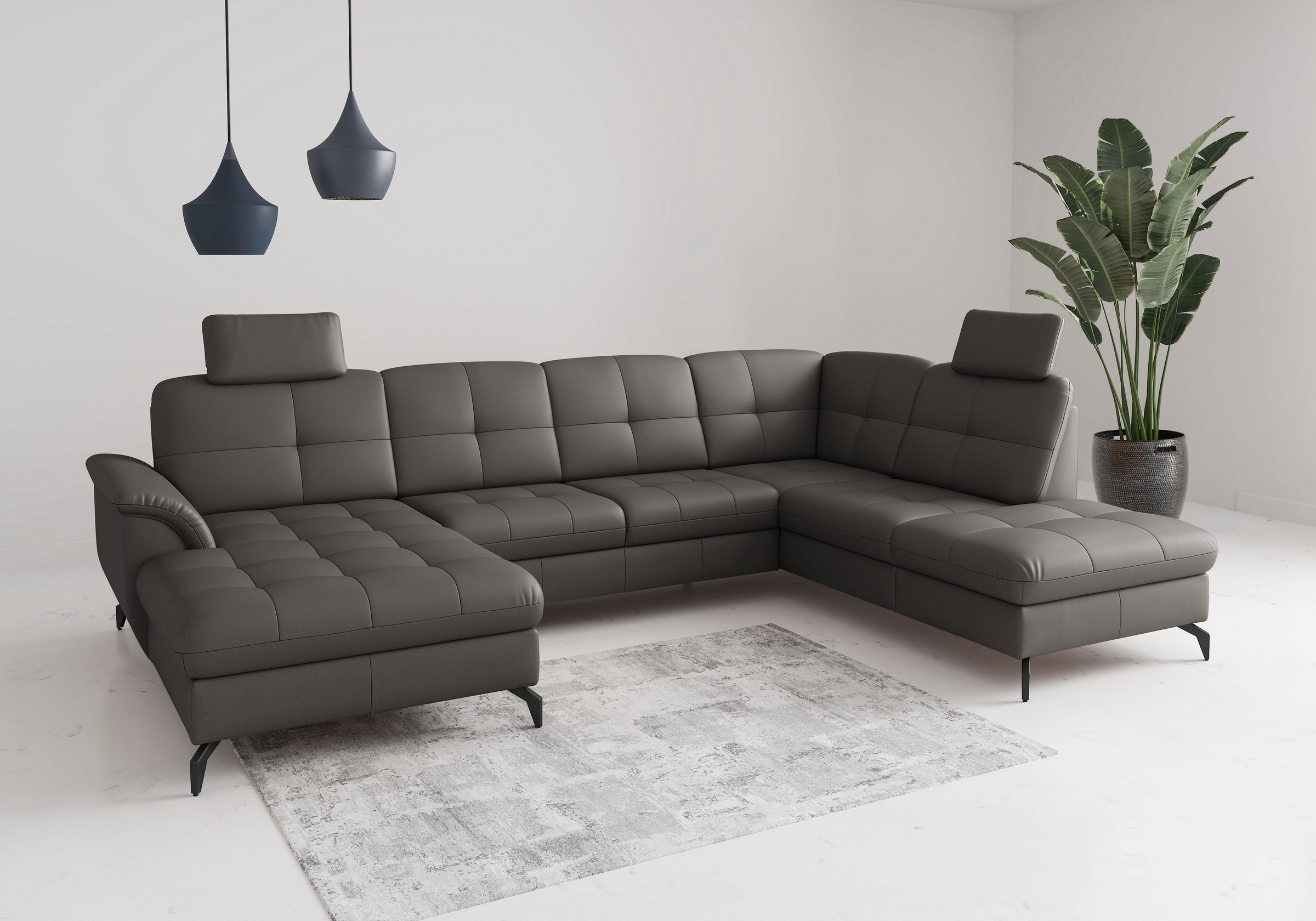 Wohnlandschaft SIT & MORE, T:212cmmocca, Sofas, "Zora"