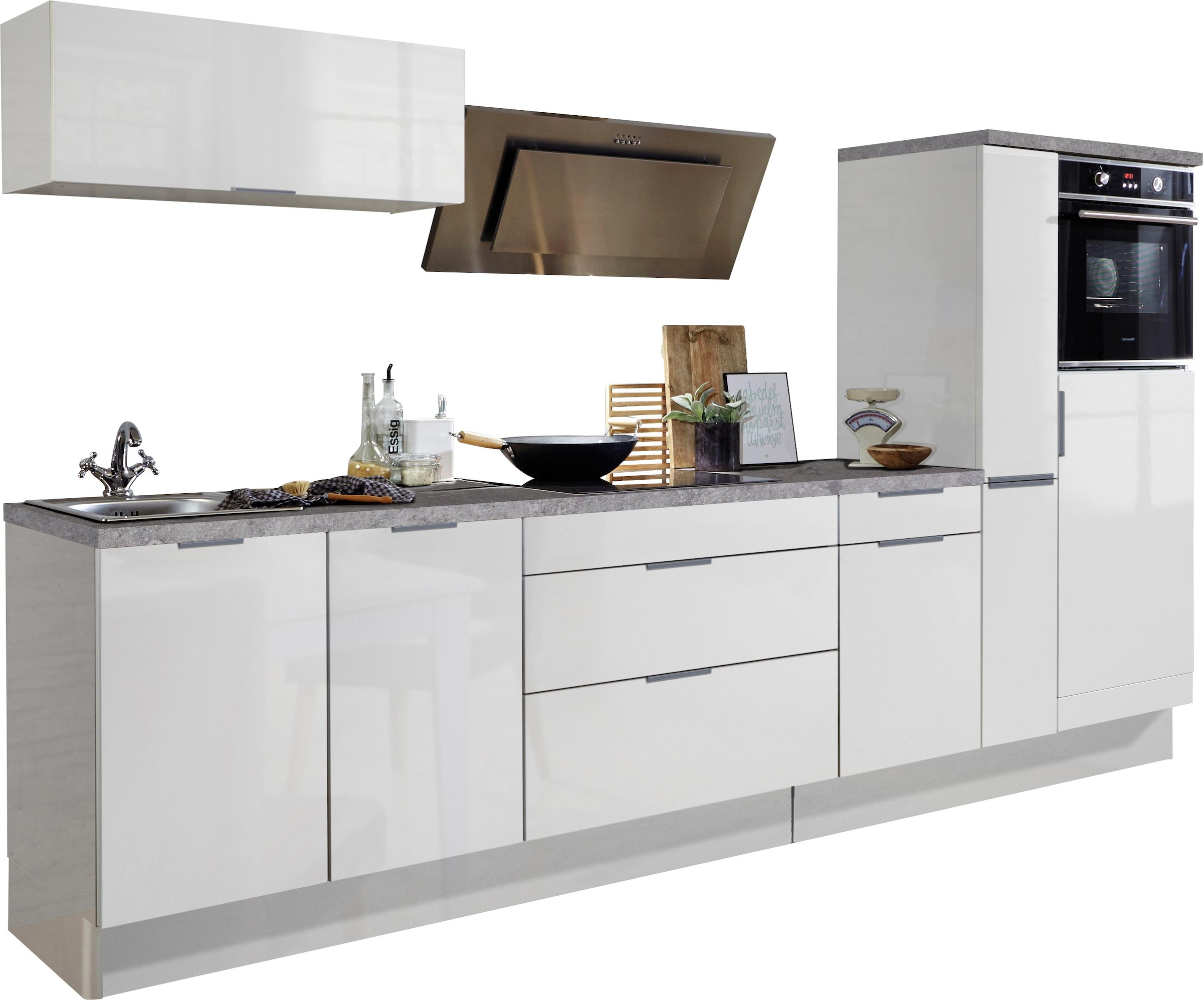 OPTIFIT Küchenzeile »Tara«, ohne E-Geräte, mit Vollauszug und Soft-Close- Funktion, Breite 320 cm kaufen | BAUR