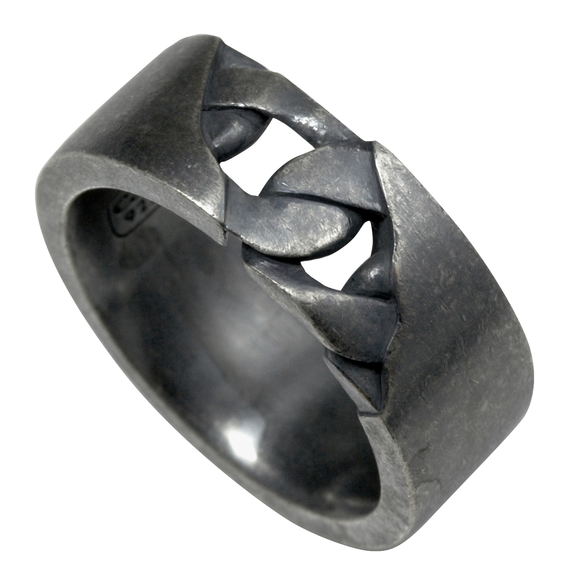 CAÏ Fingerring matt oxidiert | »925/- BAUR Silber schwarz« Sterling