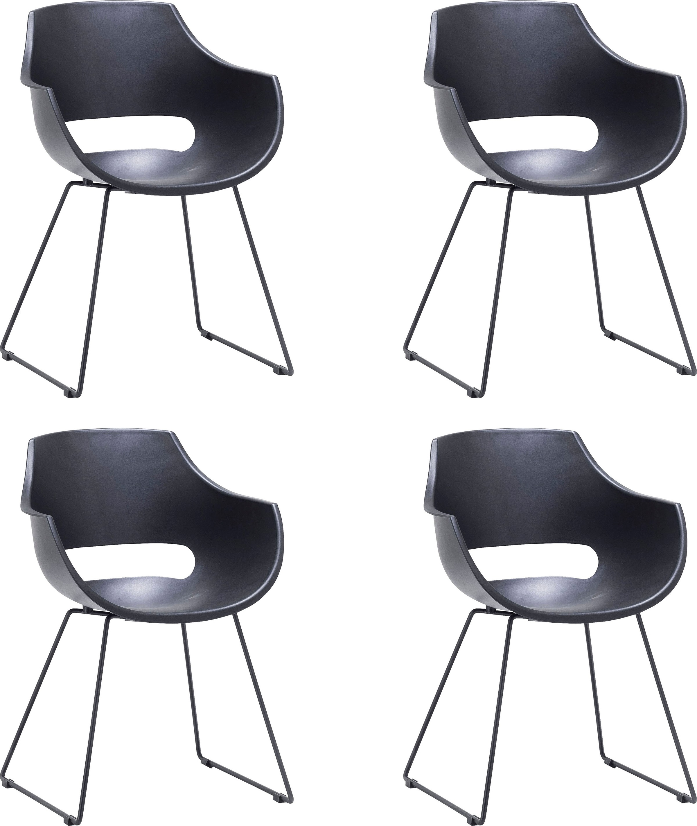 MCA furniture Schalenstuhl "Rockville" (Set) 4 Stk. 4er-Set, Kufe, Kunststo günstig online kaufen