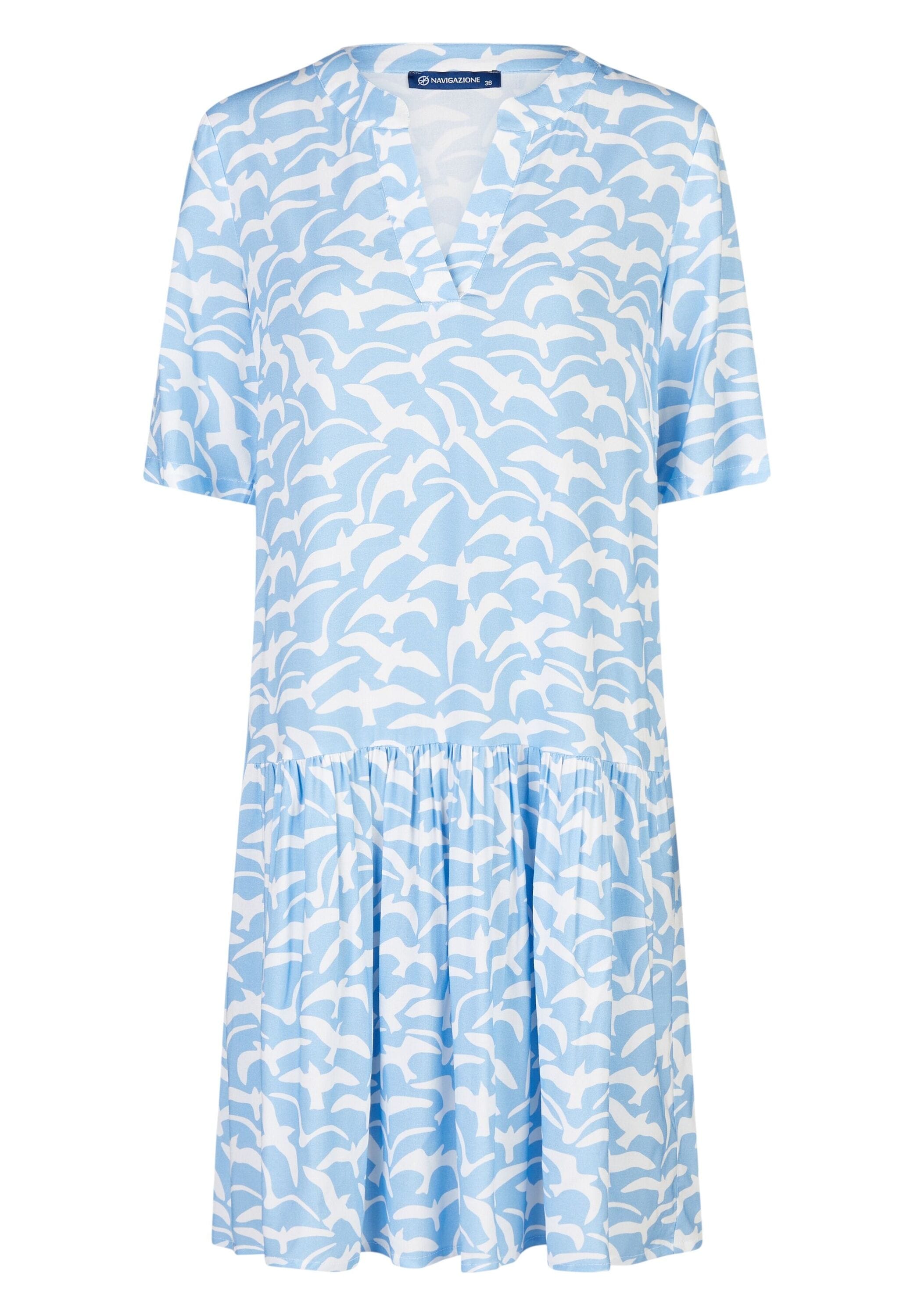 NAVIGAZIONE Sommerkleid "NAVIGAZIONE Sommerkleid" Vogelmuster