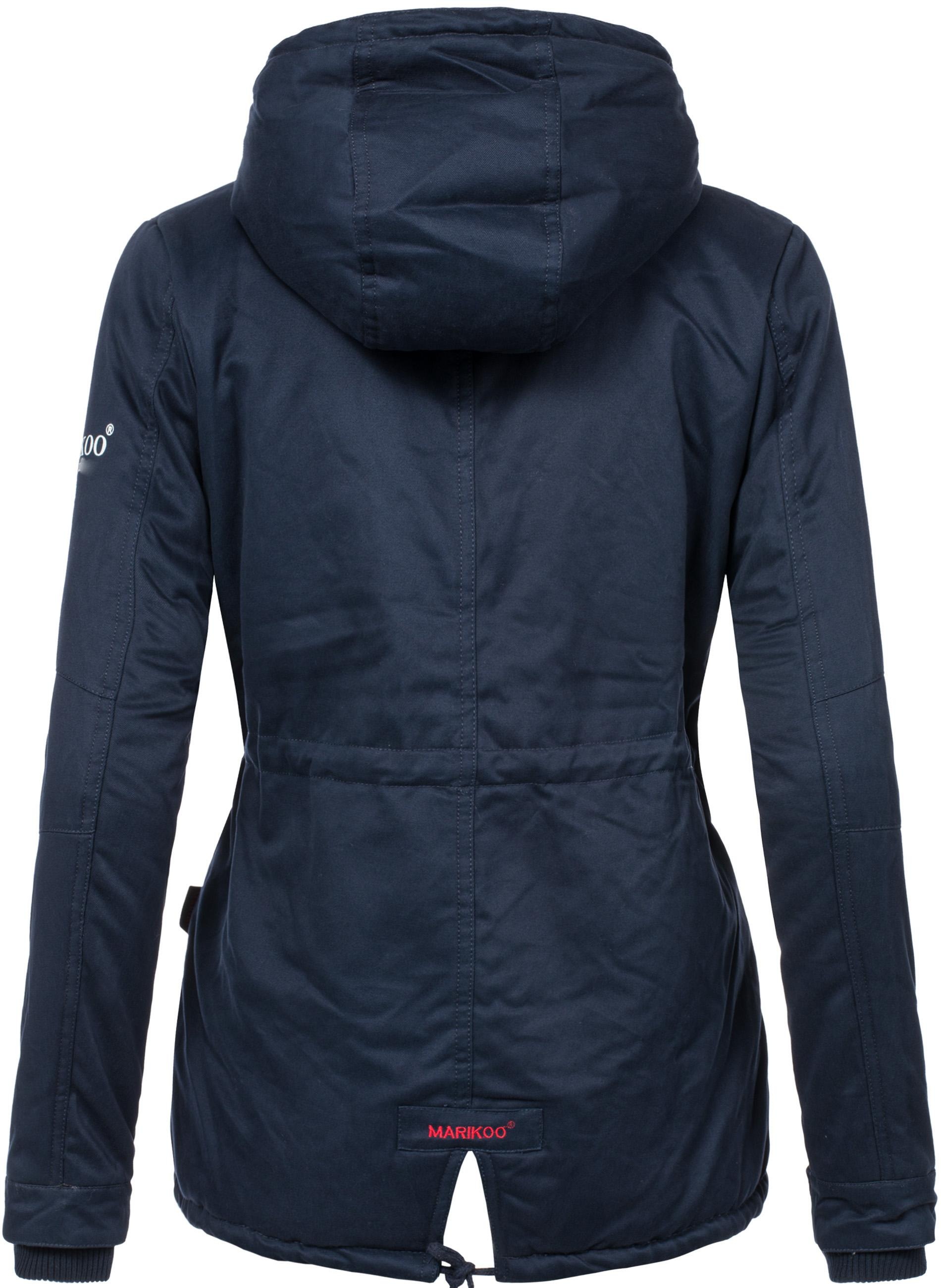Marikoo Winterjacke »Manolya«, mit Kapuze, stylischer Kurzmantel mit weichem Teddyfell-Futter