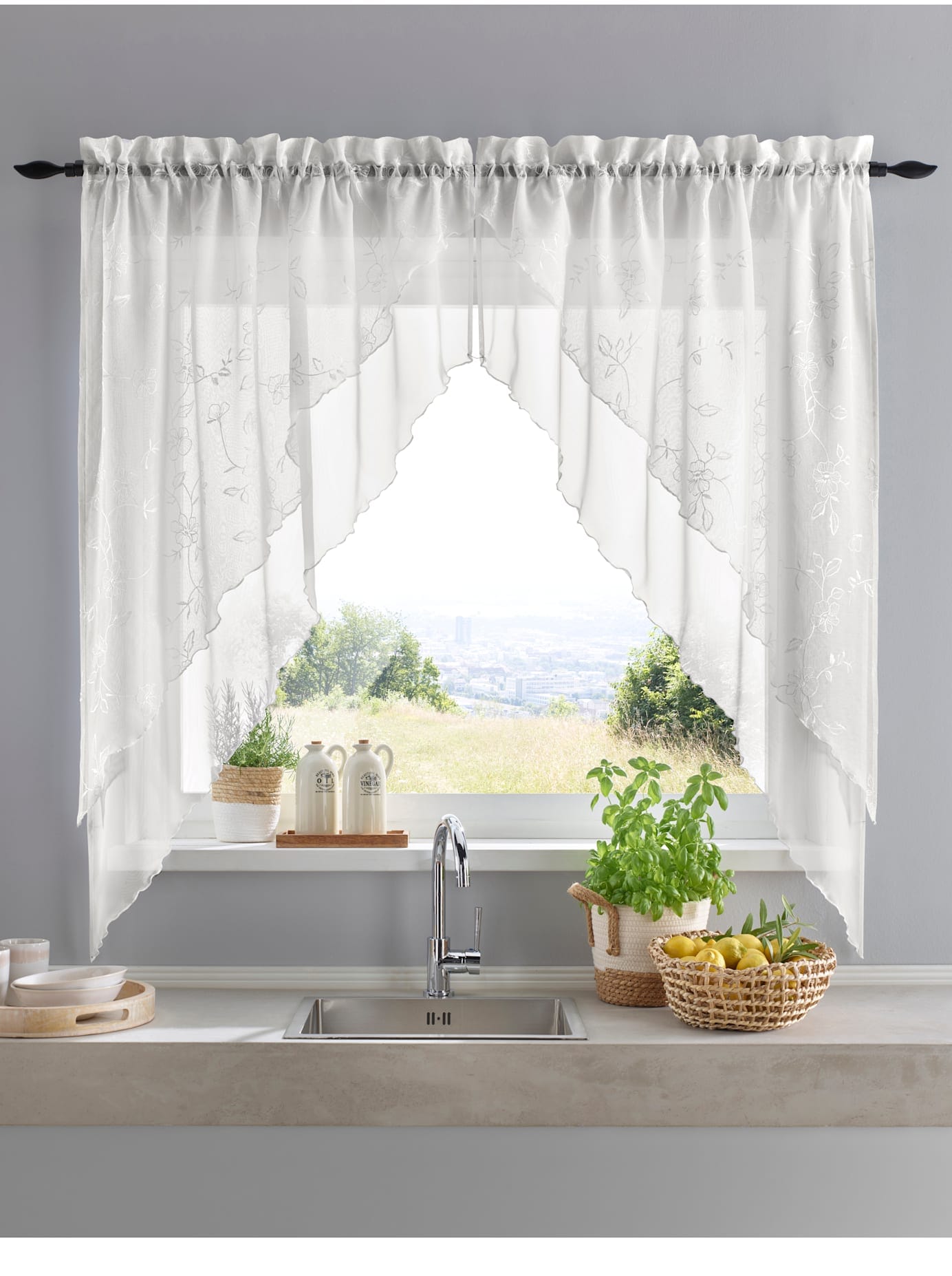 heine home Gardine Stangendurchzug 1 Stk. tlg.