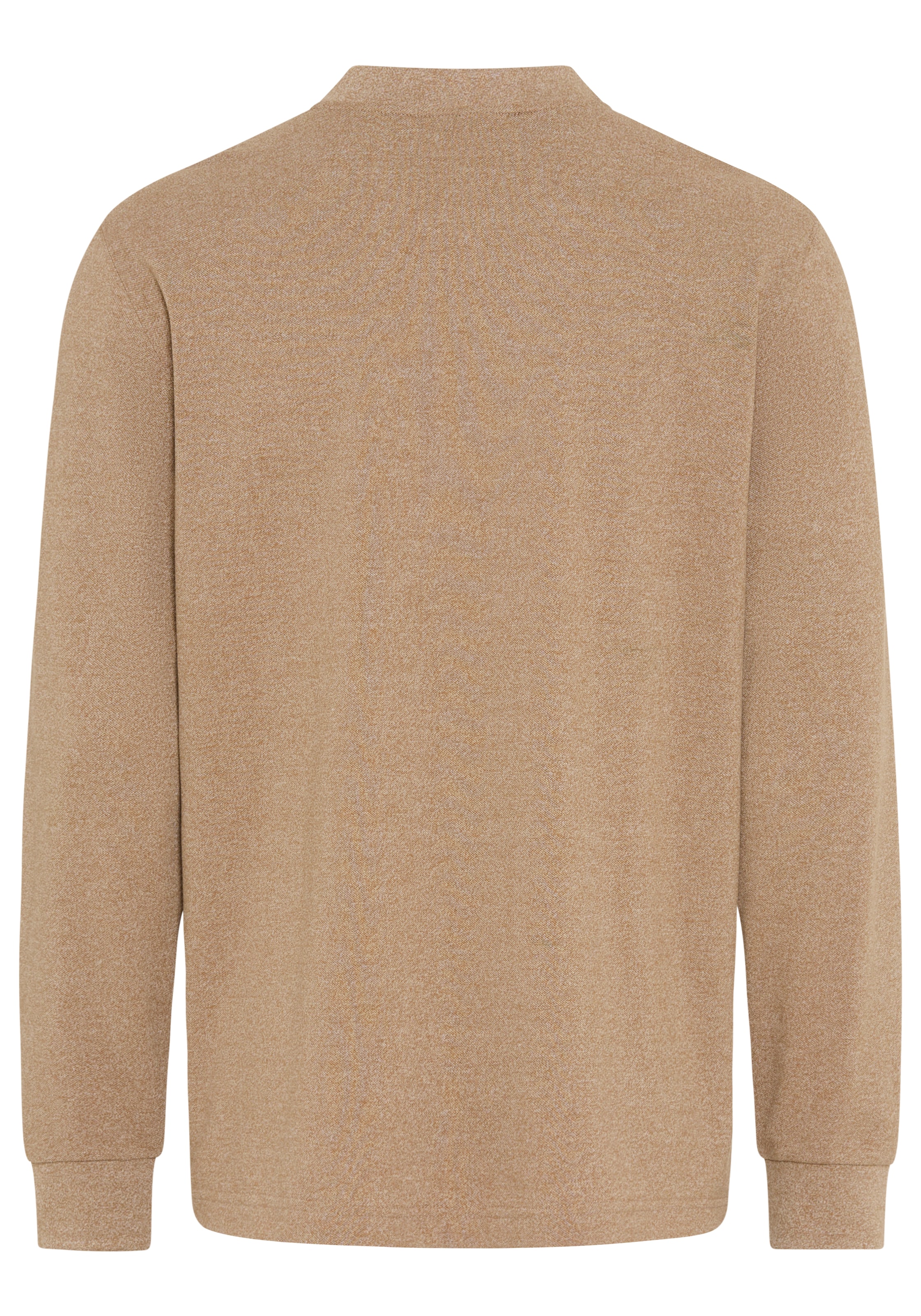 Bruno Banani Henleyshirt mit Langarm, aus Single Jersey, melierte Optik