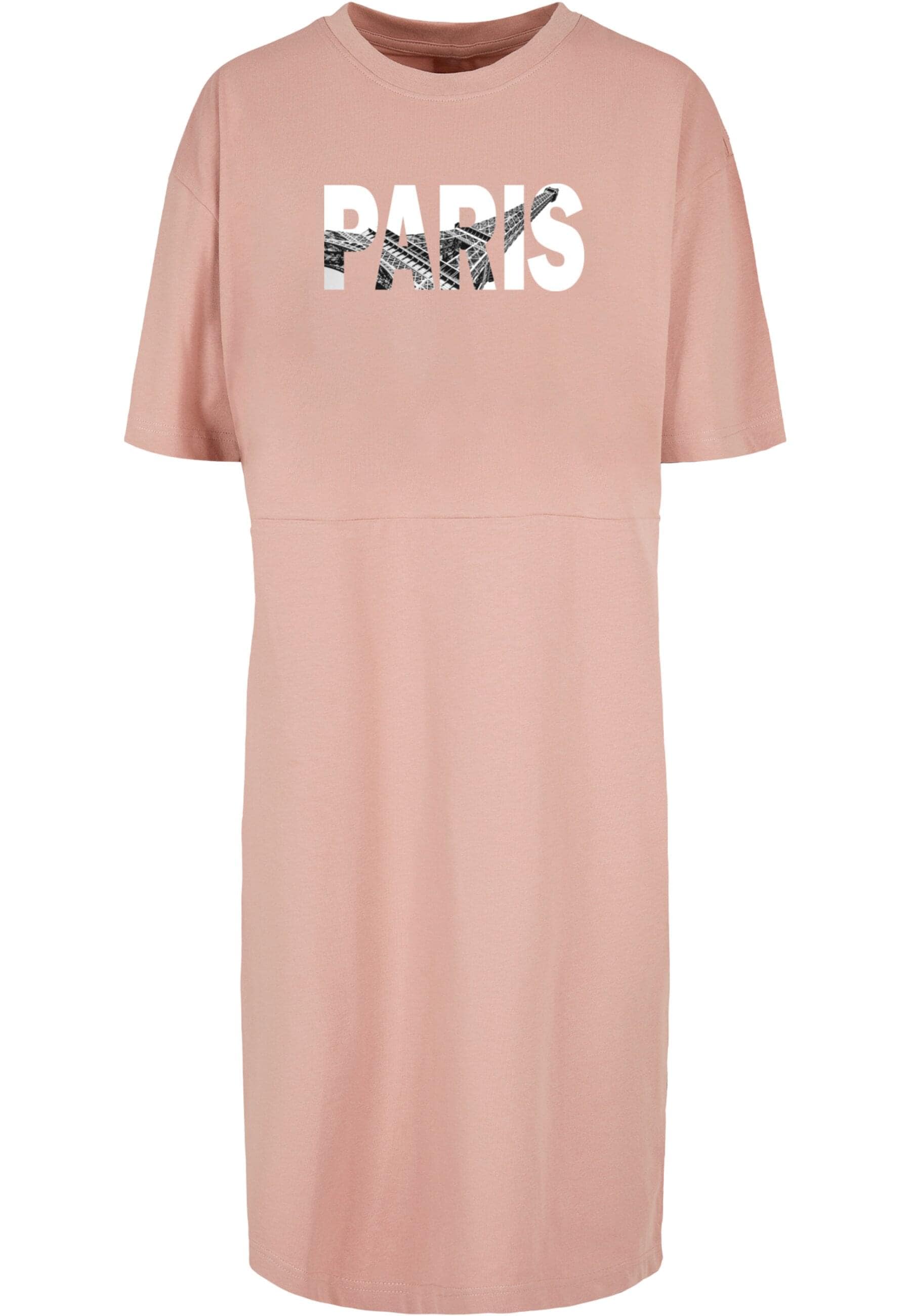 Merchcode Shirtkleid »Merchcode Damen Ladies Paris Eiffel Tower Oversized Slit Dress«, (1 tlg.)