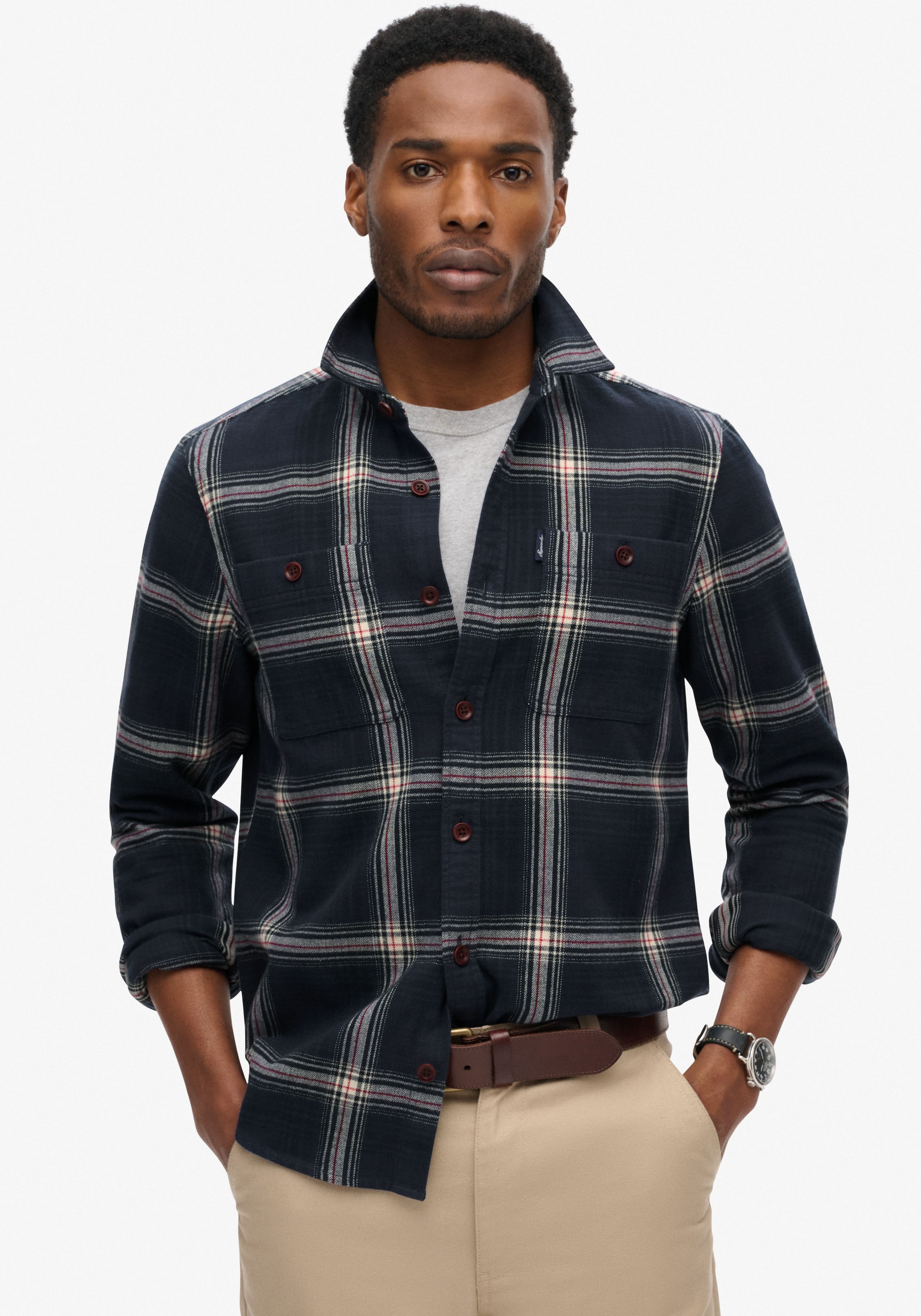 Superdry Langarmhemd "VINTAGE CHECK OVERSHIRT" günstig online kaufen