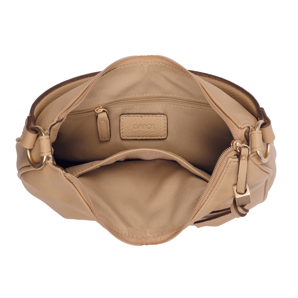 Gabor Schultertasche »Rosina« lässiger Look mit softem Material und markantem Metalldetail am Zipper