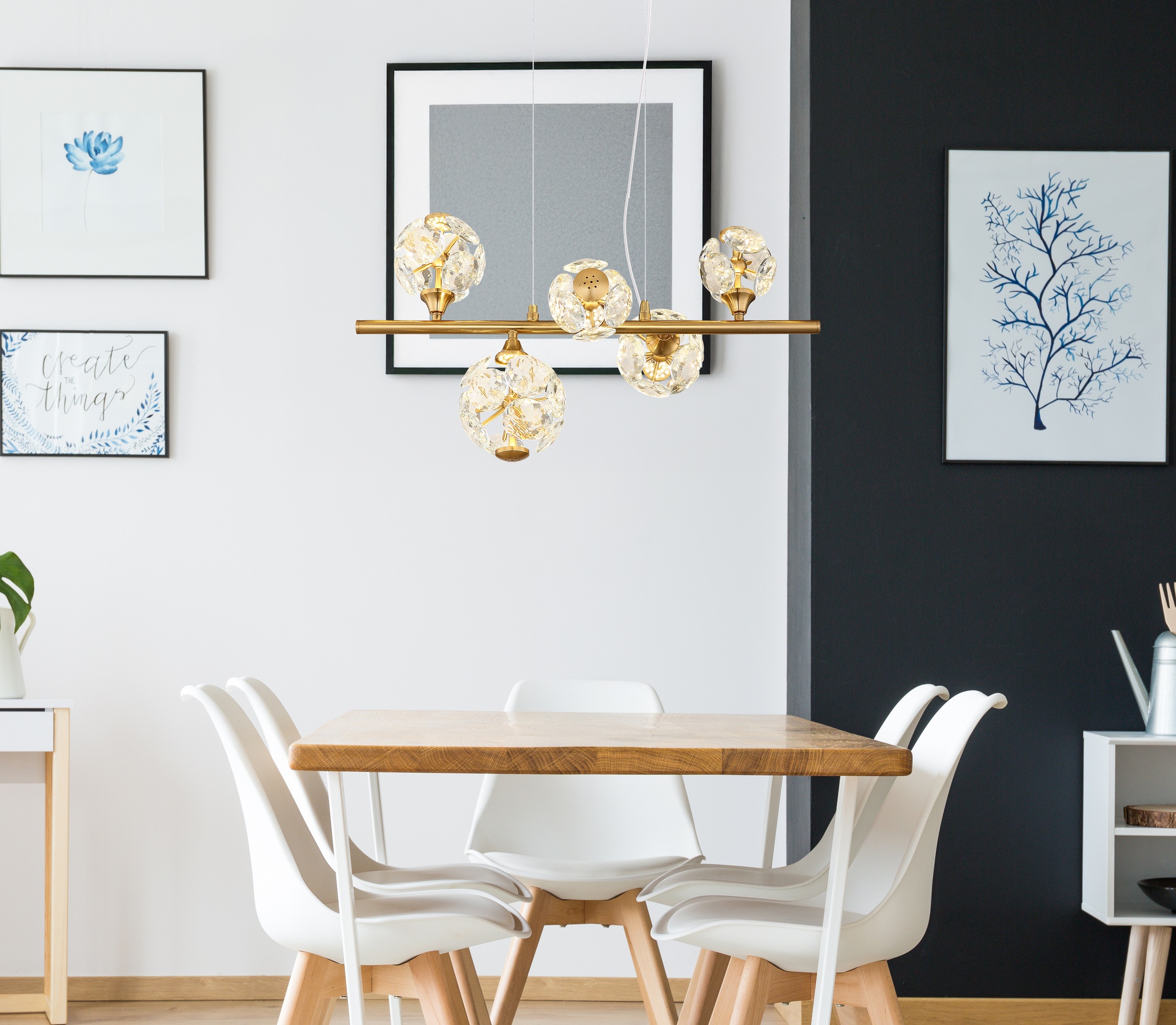 GLOBO LIGHTING Hängeleuchte »VIRINA« LED-Modul 1 Stk. Warmweiß Hängelampe Esszimmer-Leuchte Esstischleuchte Wohnzimmer