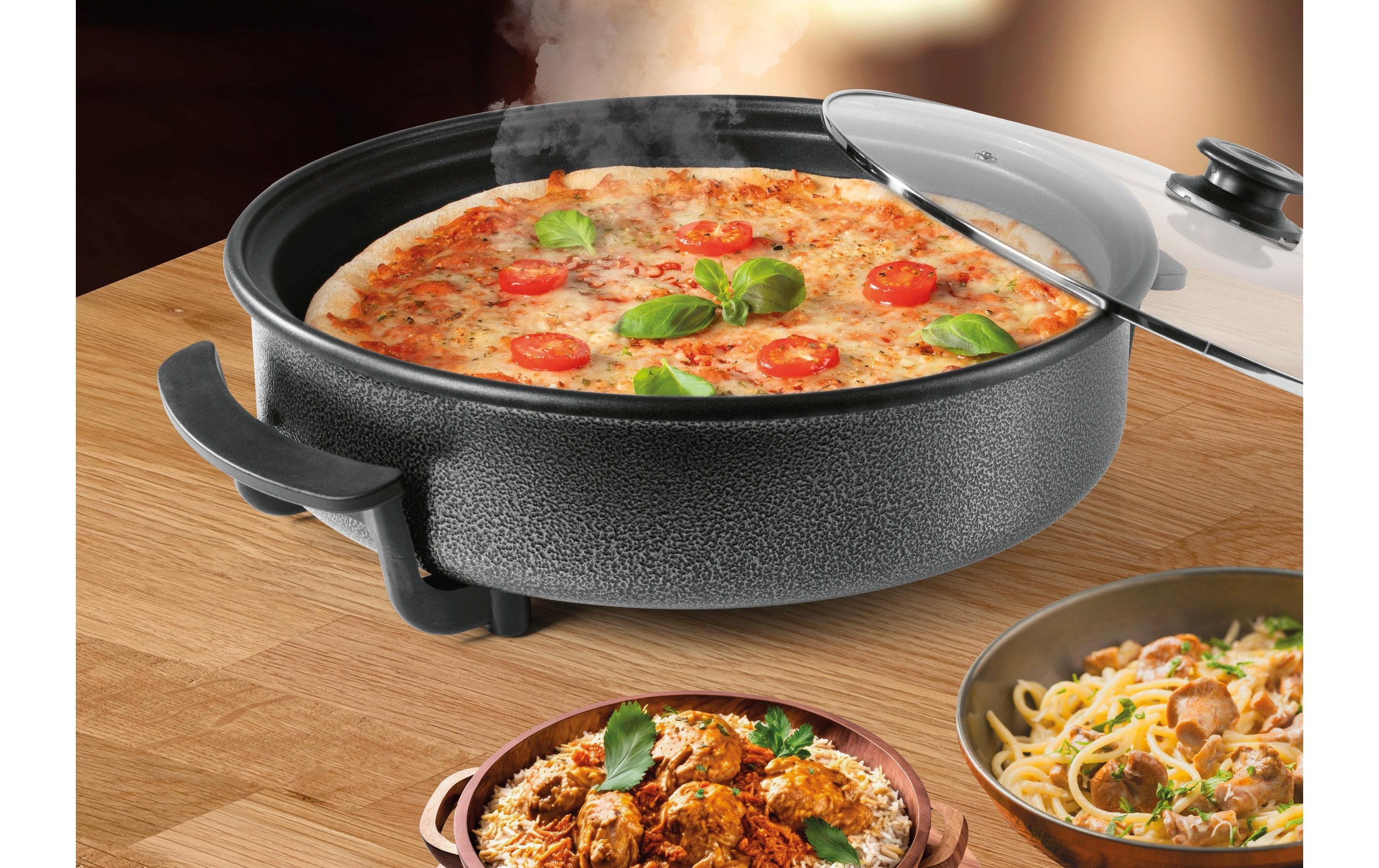 GOURMETmaxx Elektrische Pizzapfanne »Pfanne 12316 1500 W« 1500 W