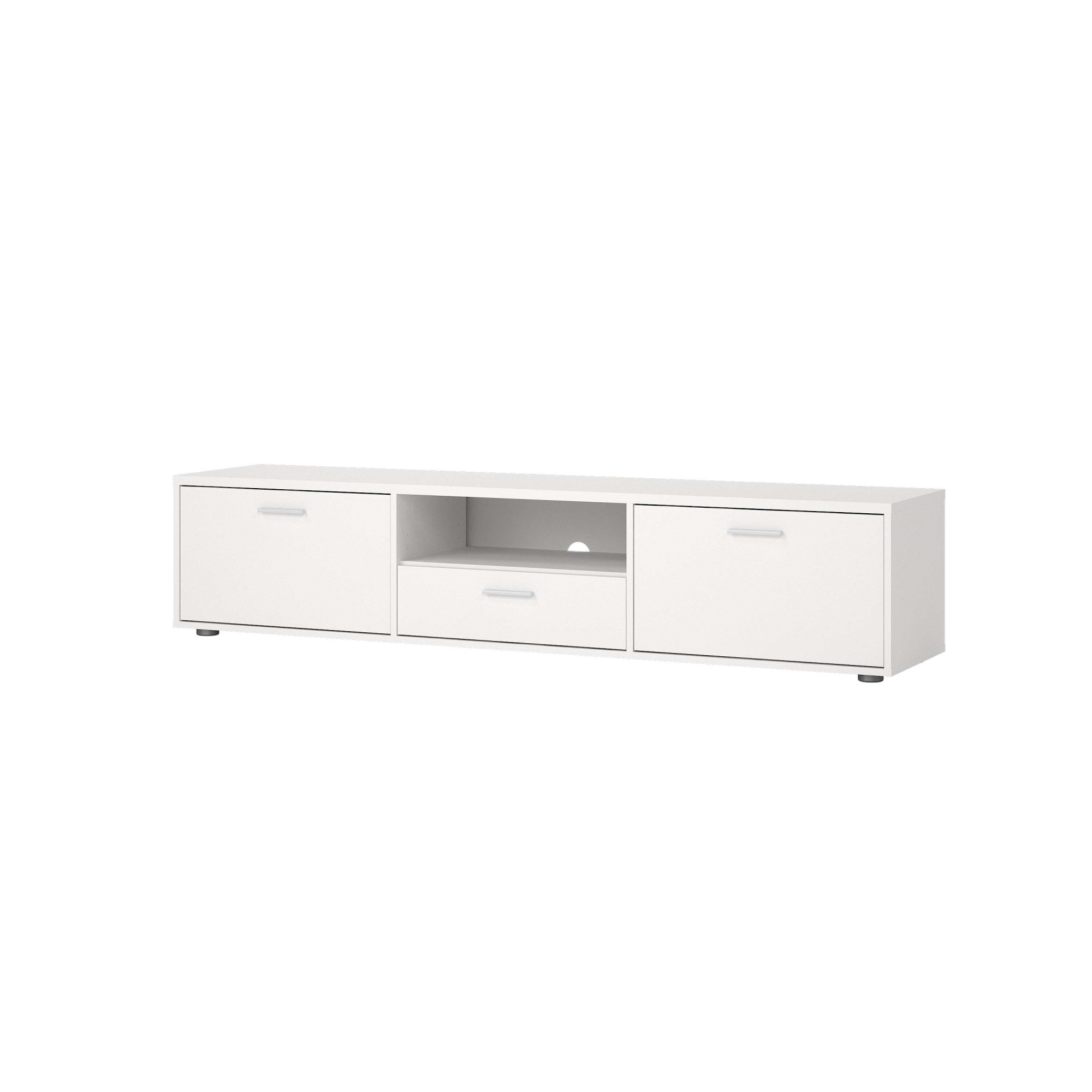 Home affaire TV-Schrank »Media TV-Möbel, TV Schrank, Mediaboard, Lowboard«, 2 Türen, 1 Schublade, 1 offenes Fach, Kabelmanagement, B. 147/177 cm