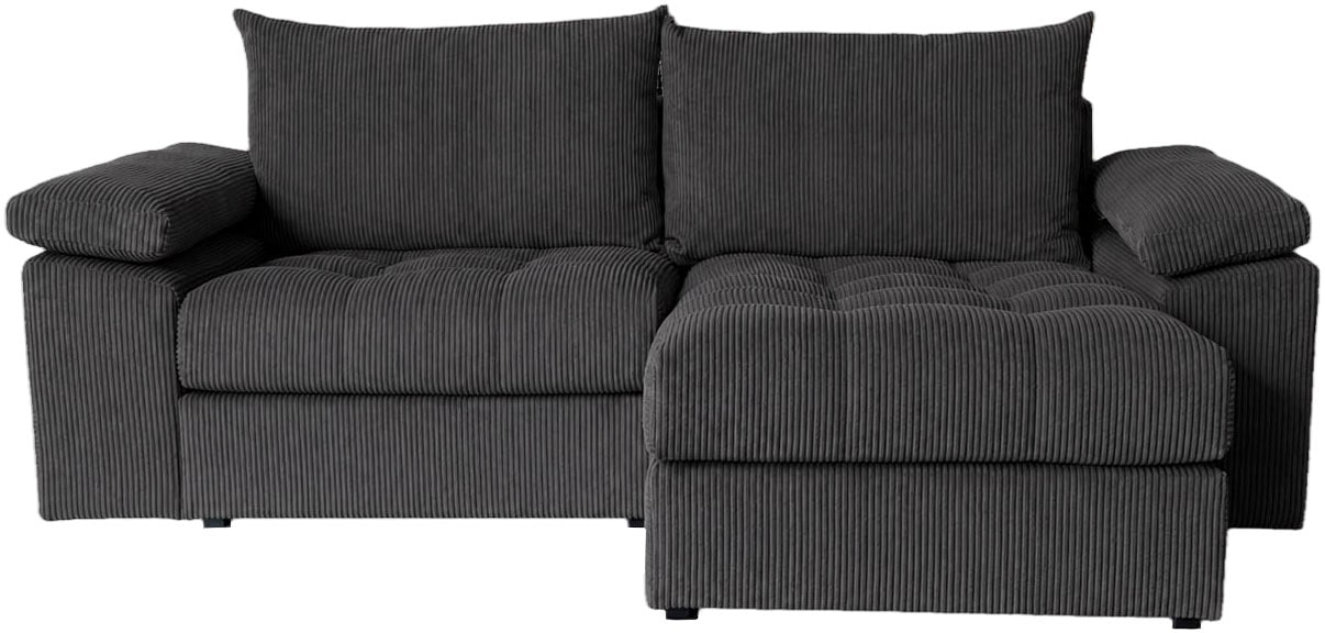 OTTO home Ecksofa »Soft&Cosy Pik XL, L-Form, B: 246 cm, Mega Sofa in Cord« Lounge-Komfort mit edler Sitzsteppung, Federkern
