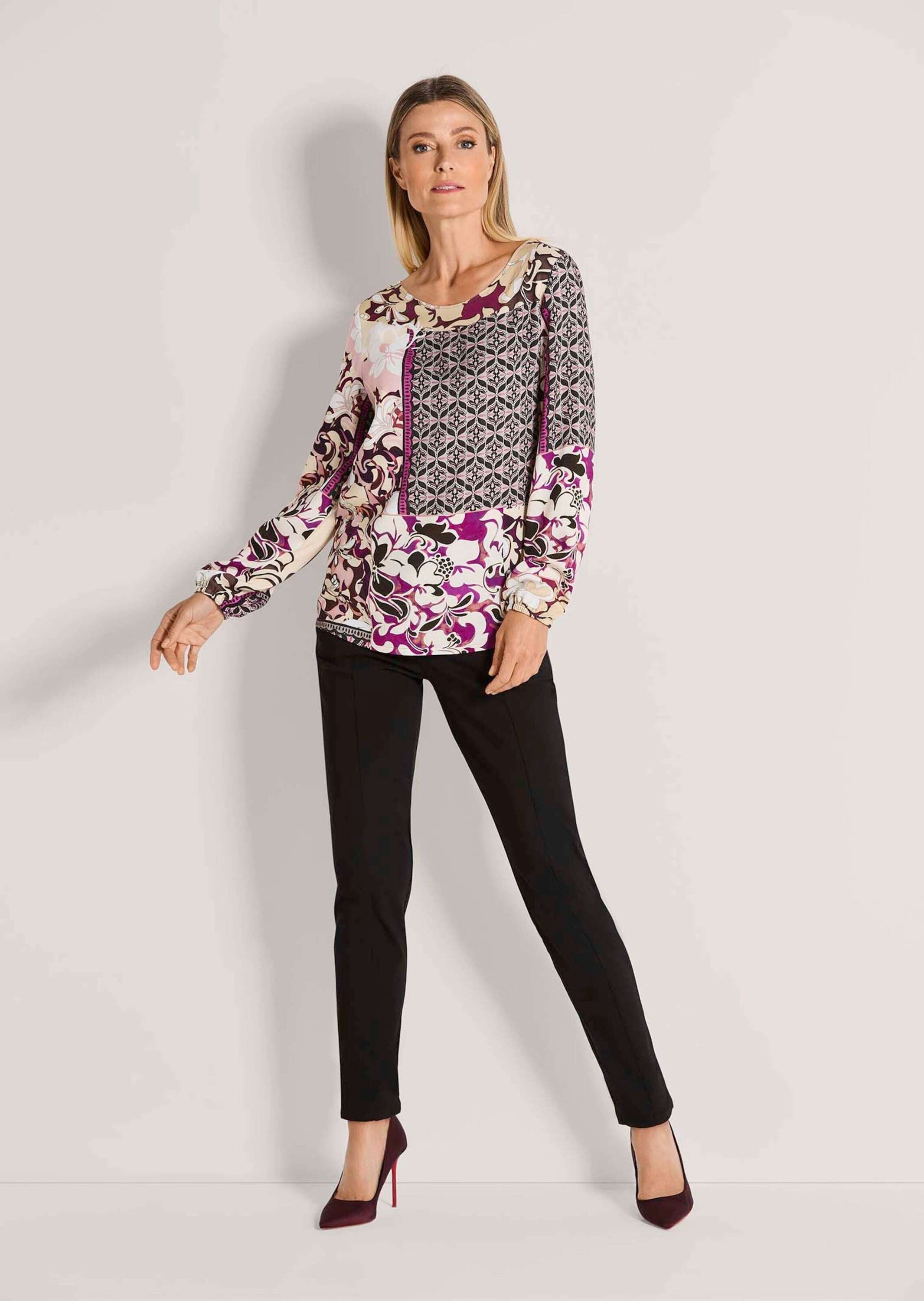 MADELEINE Schlupfbluse "Blusenshirt Viskosebluse mit floralem Muster-Mix" M günstig online kaufen