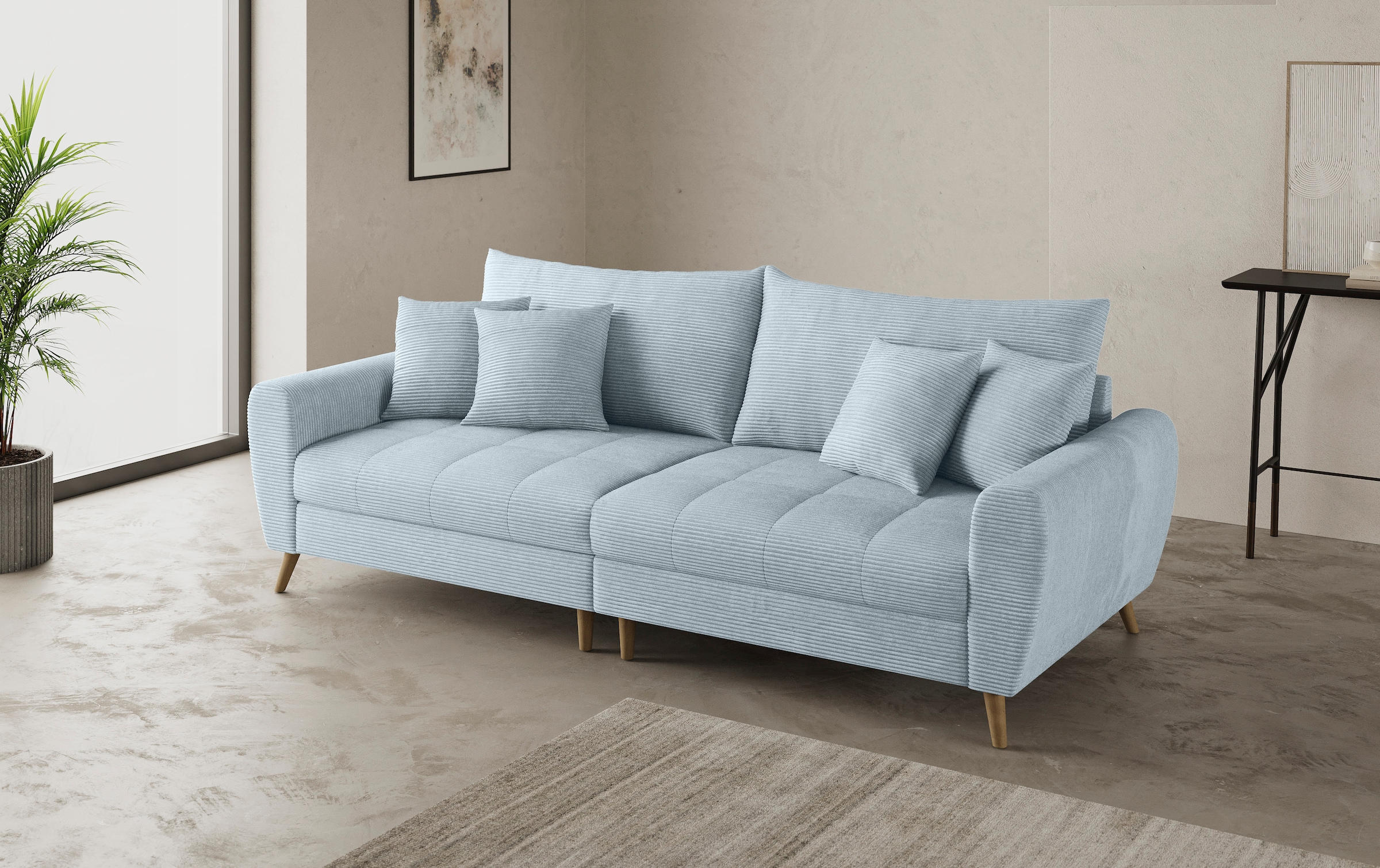Mr. Couch Big-Sofa »Blackburn II«, Wahlweise mit Kaltschaumpolsterung bis 140 kg belastbar